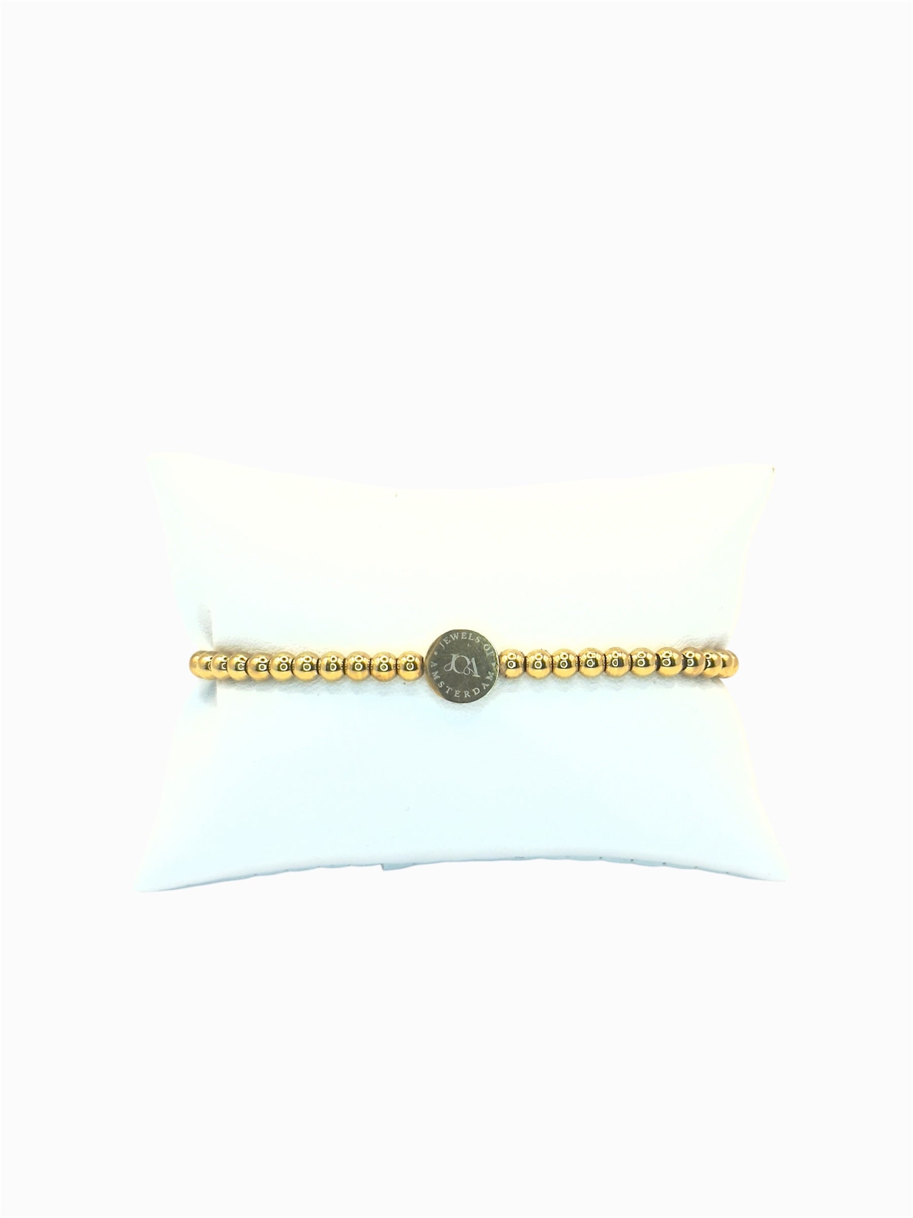 dames stainless steel armband goud