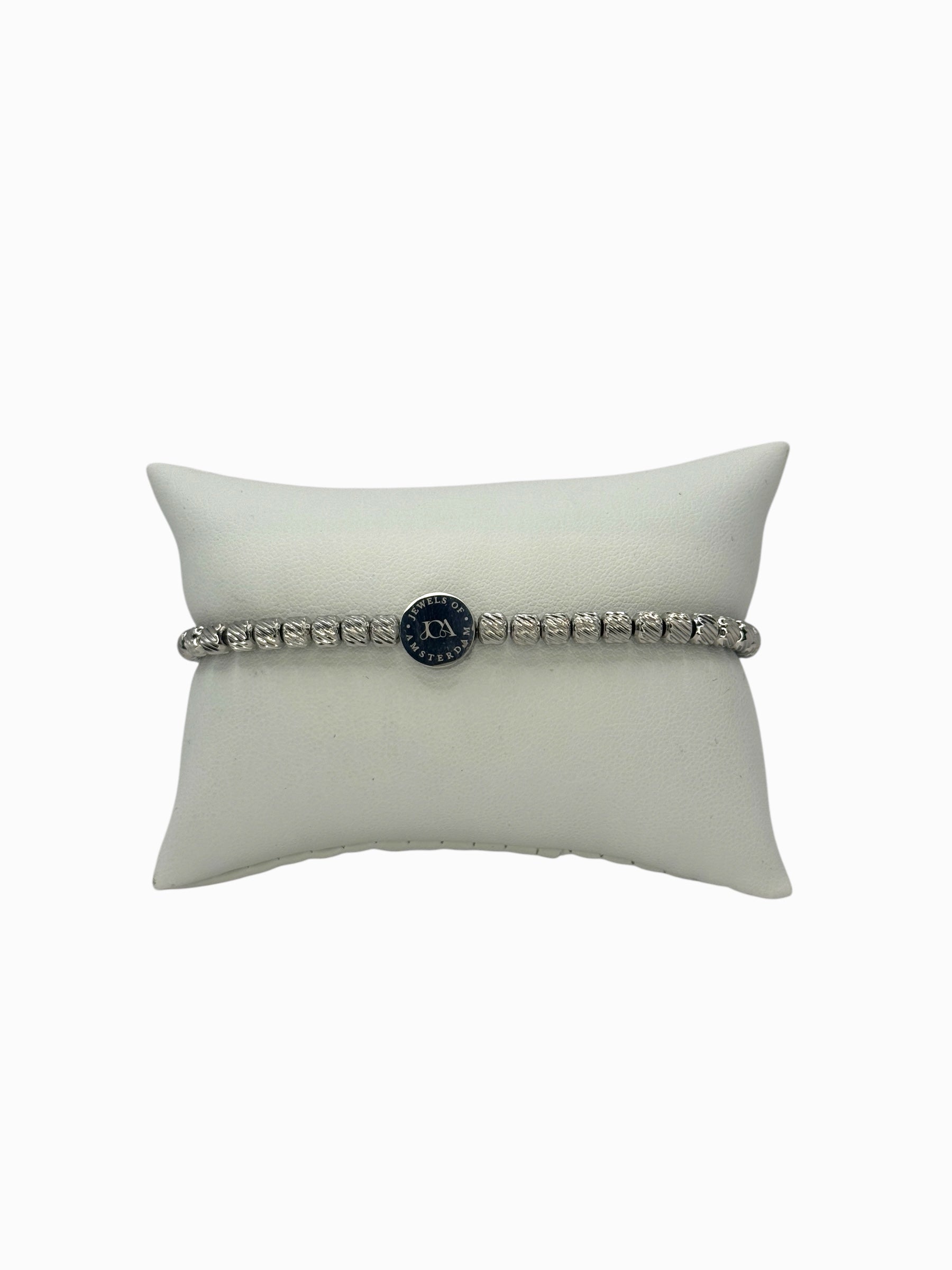 dames stainless steel armband zilver boeddha