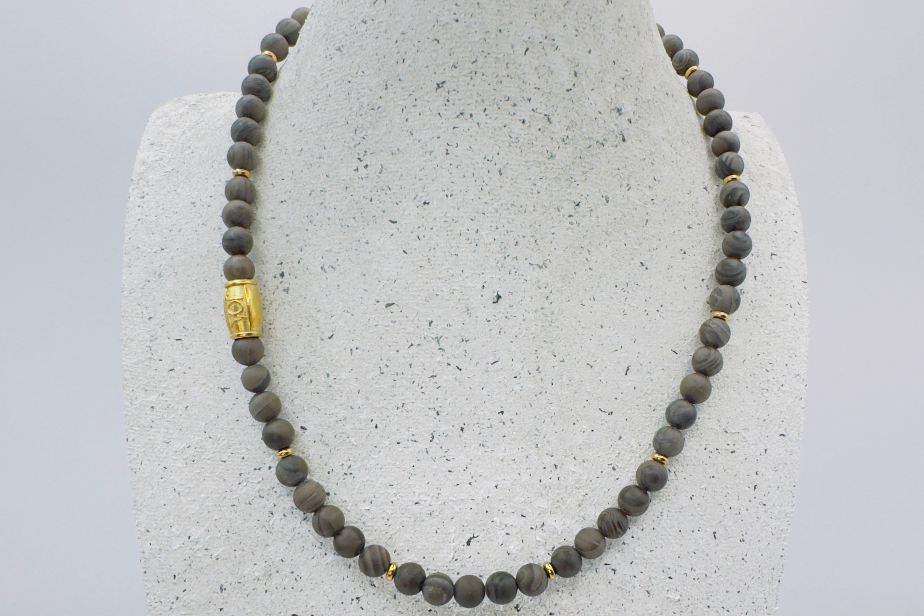 dames versteend hout edelsteen ketting goud