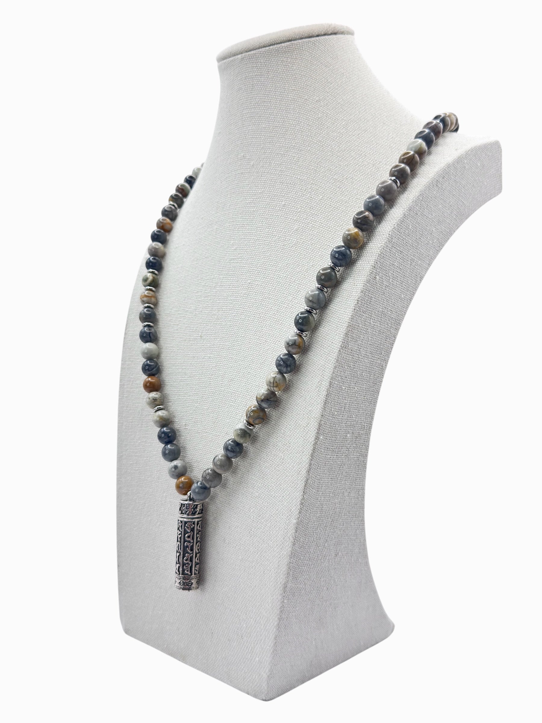 zwarte picasso jaspis festival ketting