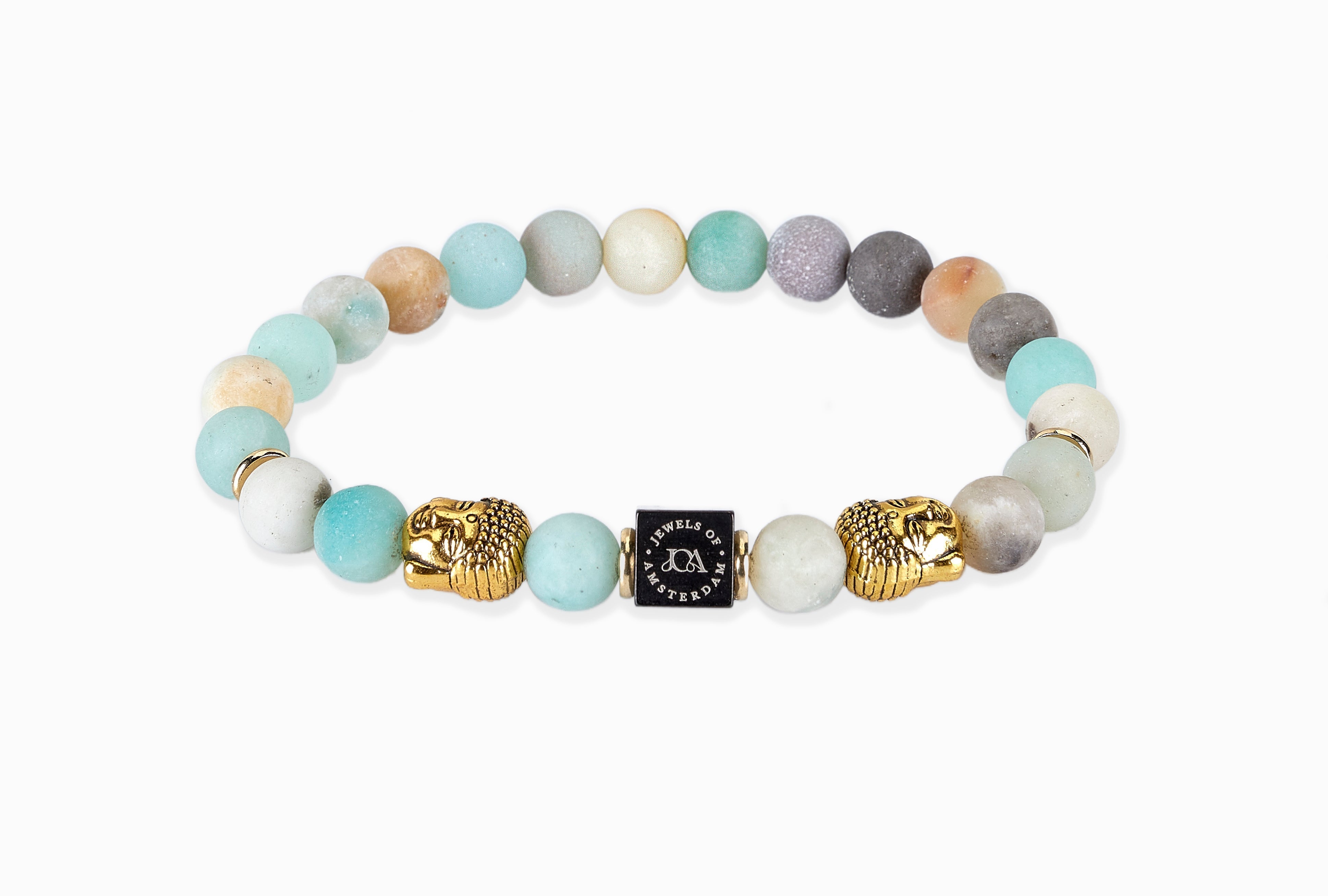 Amazoniet boeddha armband