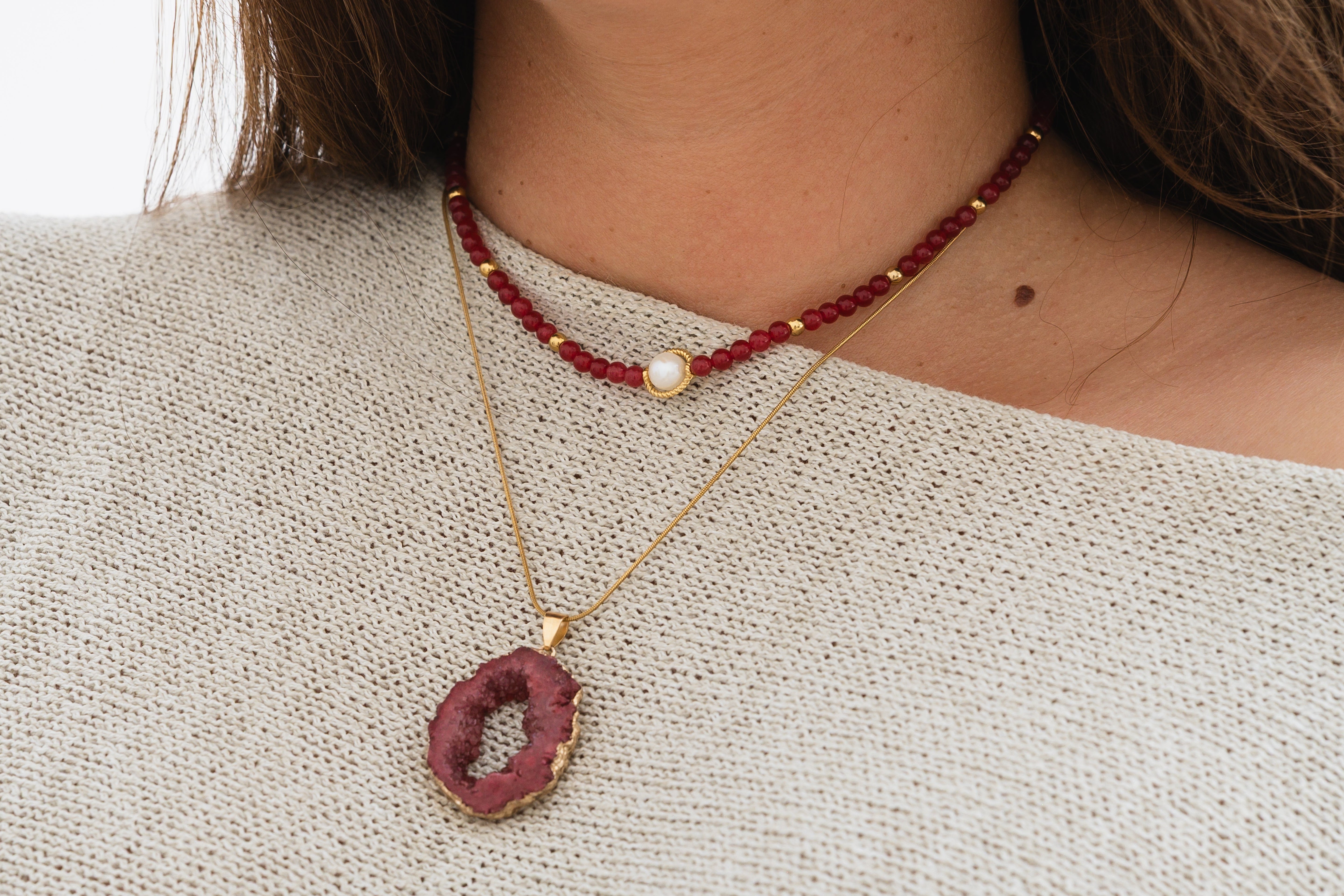 Agaat dames Ketting
