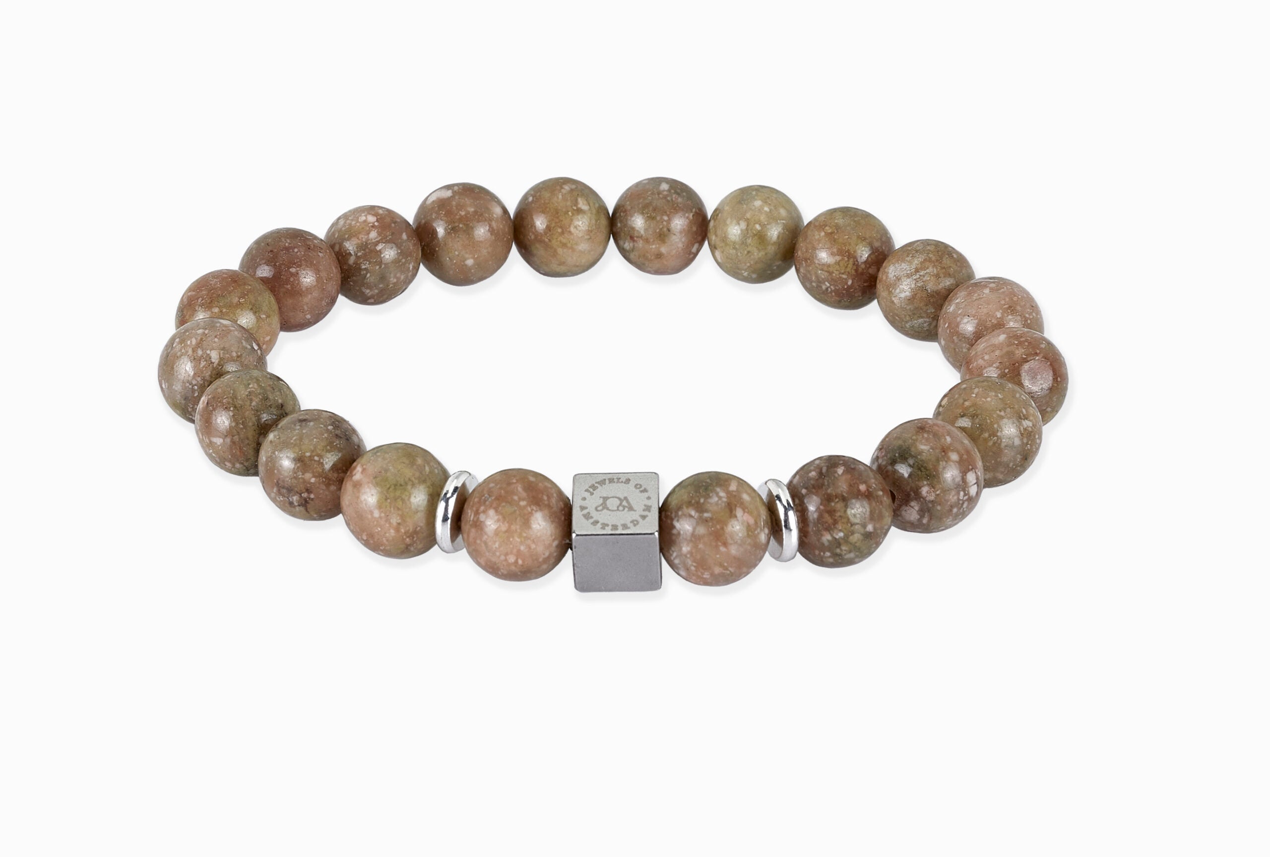 heren unakiet edelsteen armband zilver