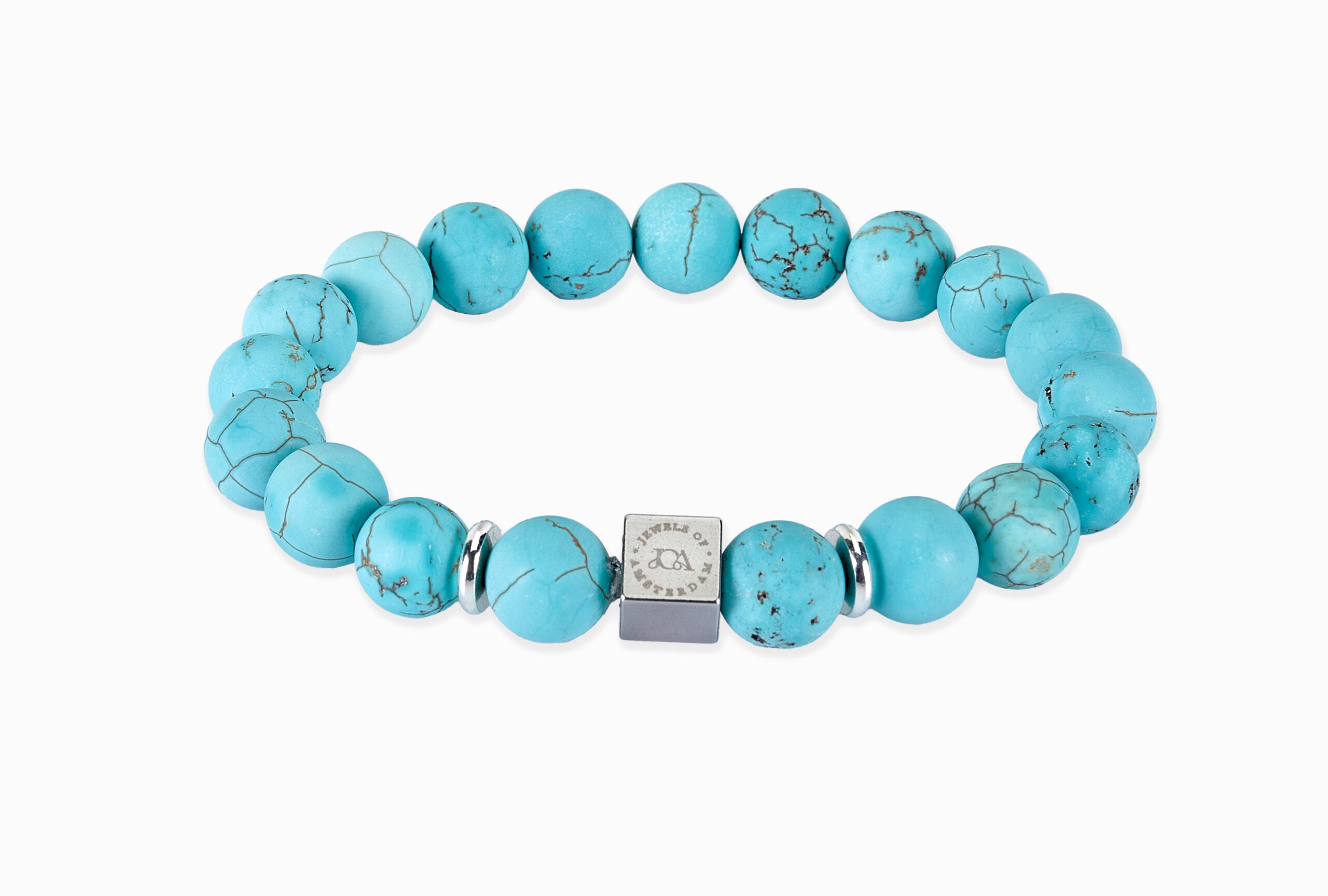 heren turkoois edelstenen armband zilver