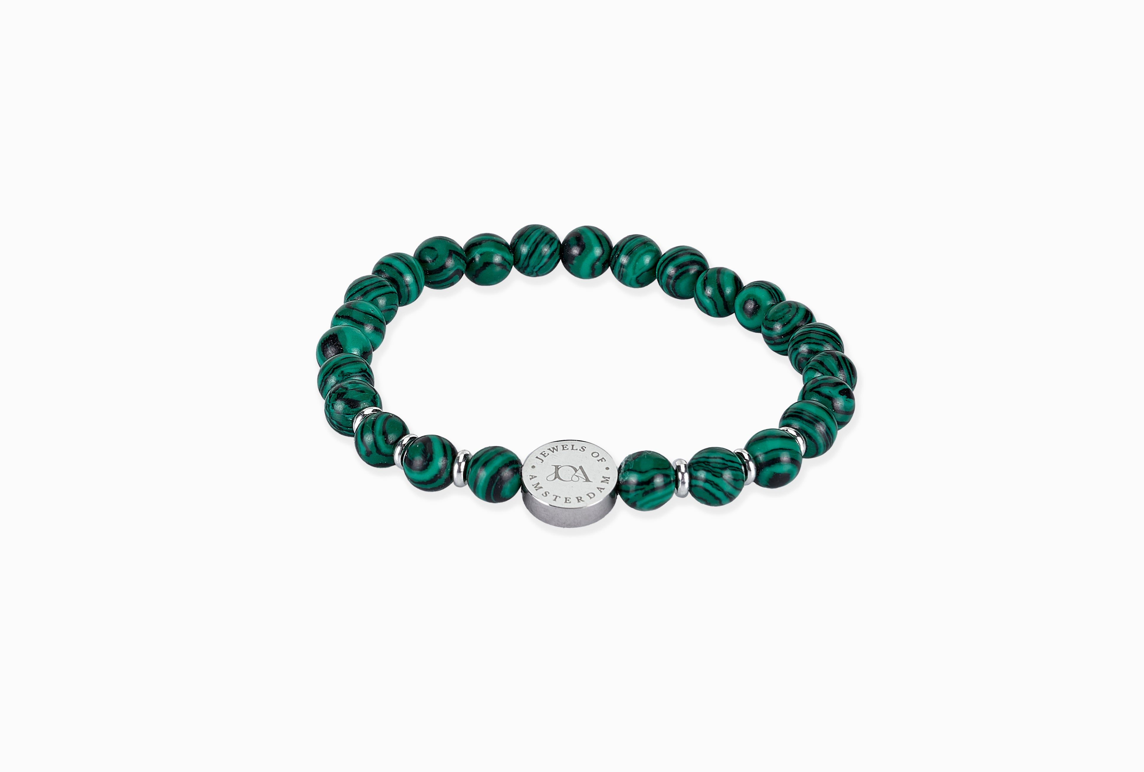 groen malachiet edelsteen armband zilver