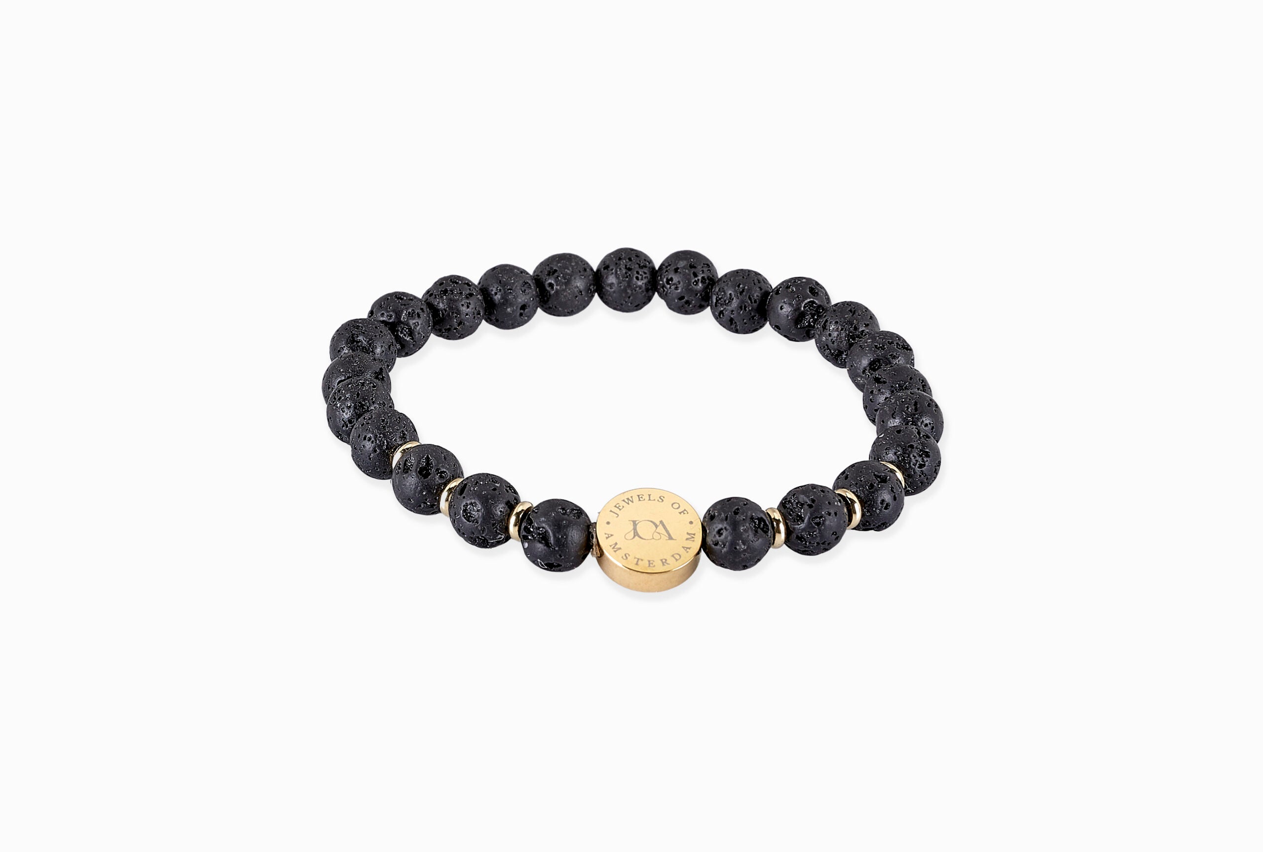 lavasteen edelsteen armband goud