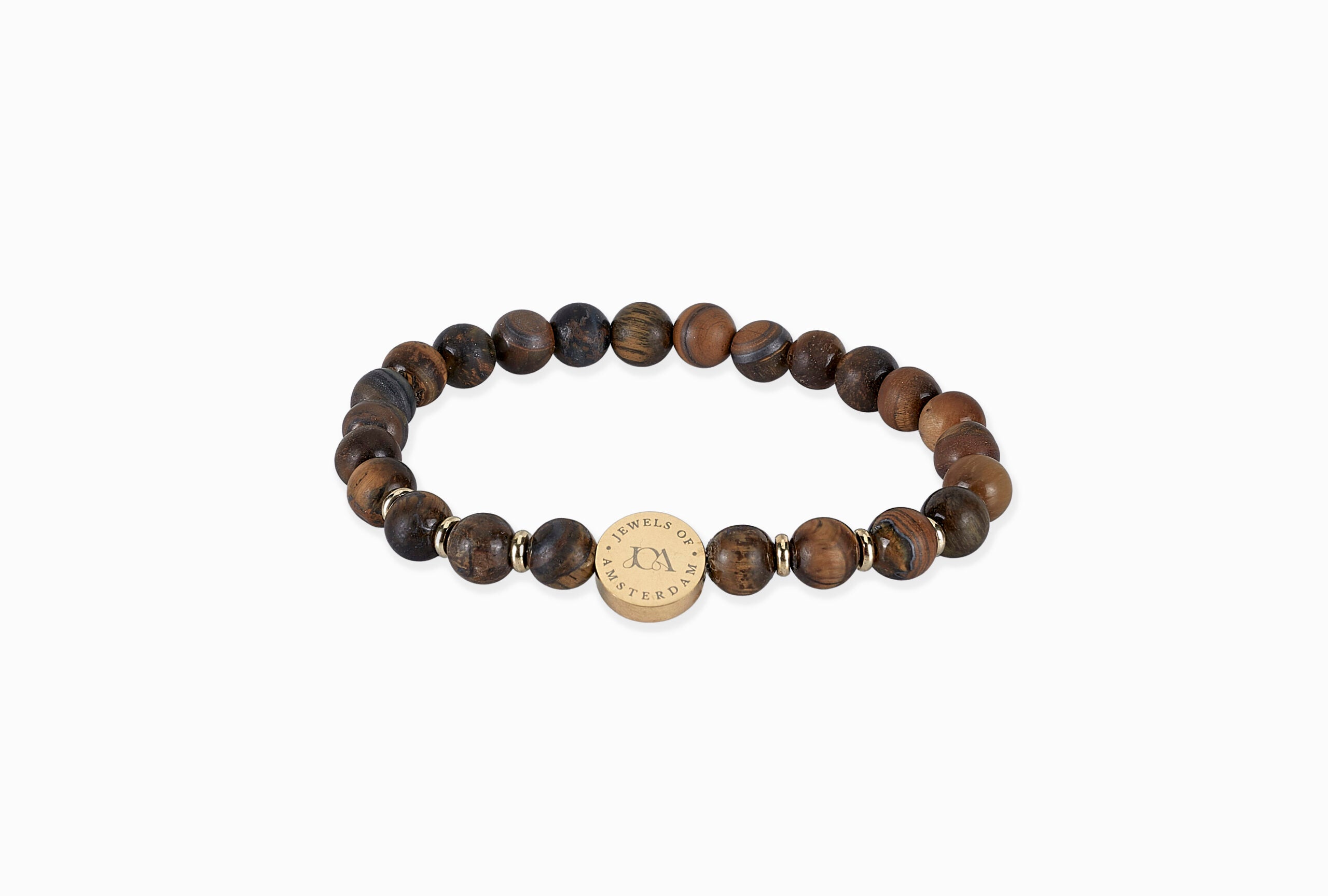 tijgeroog edelsteen armband goud