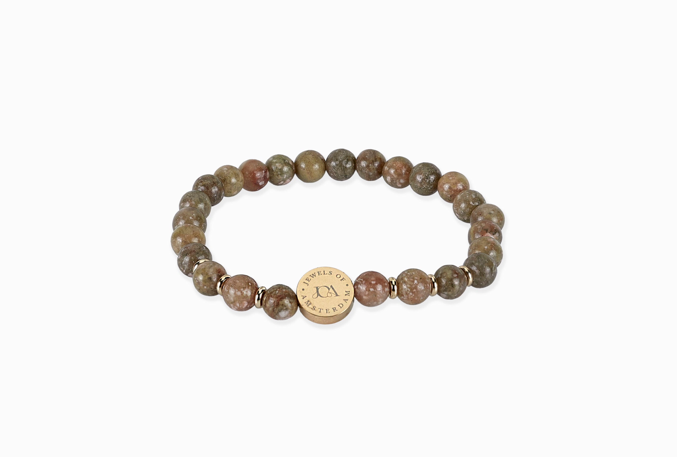 unakiet edelsteen armband goud