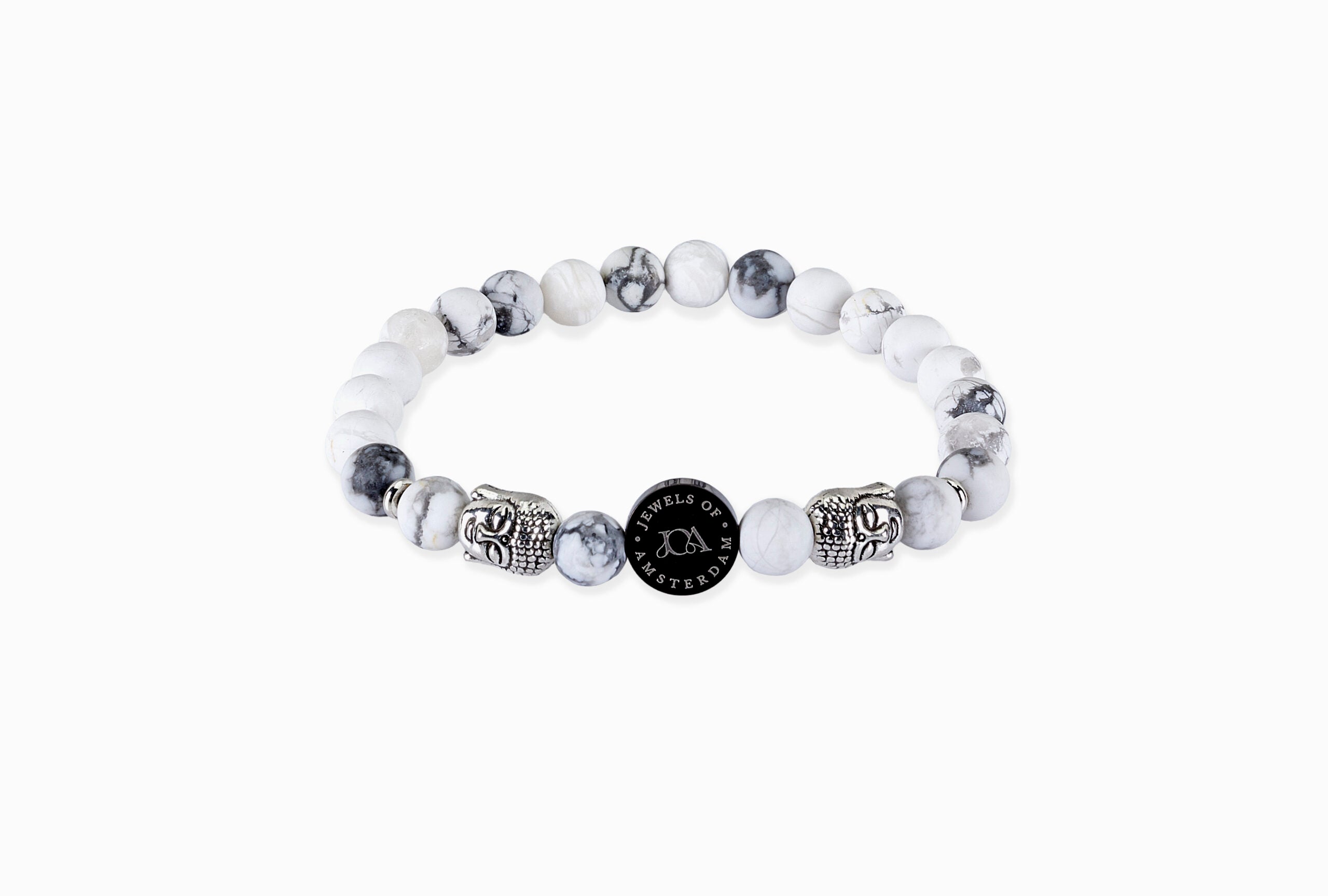 howliet edelsteen armband zilver boeddha