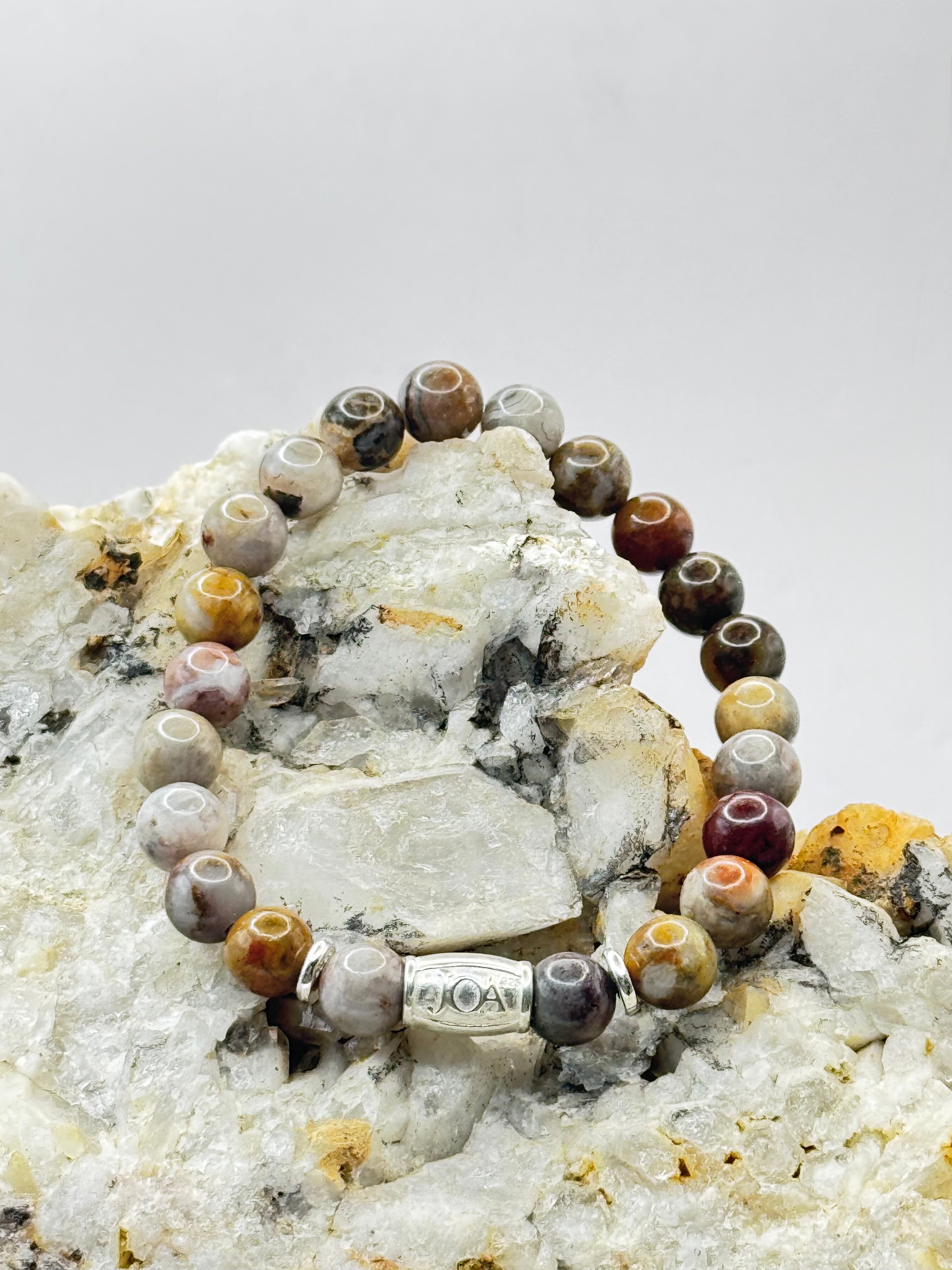 925 sterling zilveren armband met lichte jaspis