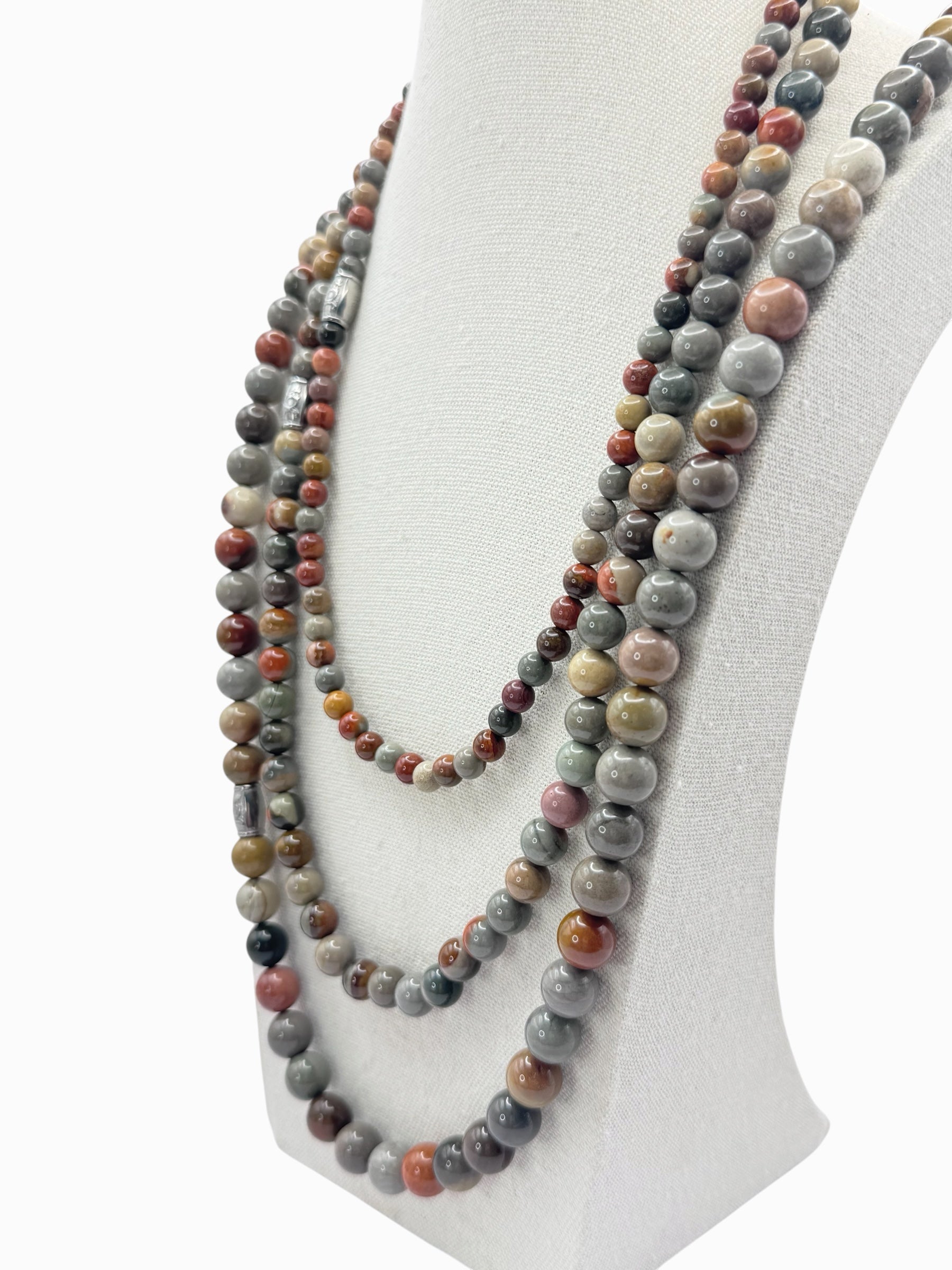 heren Amerikaanse jaspis edelsteen ketting set