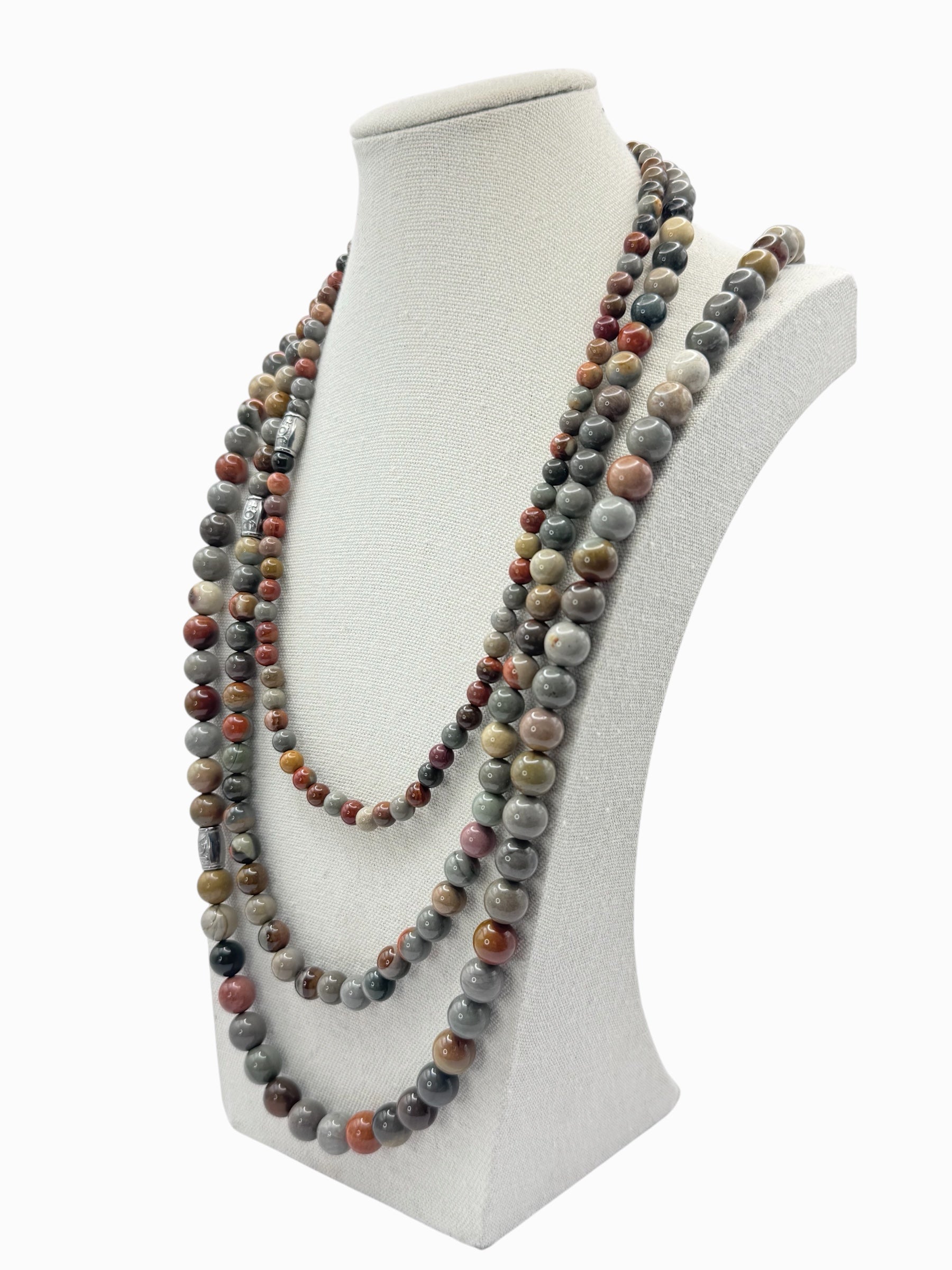 heren Amerikaanse jaspis edelsteen ketting set