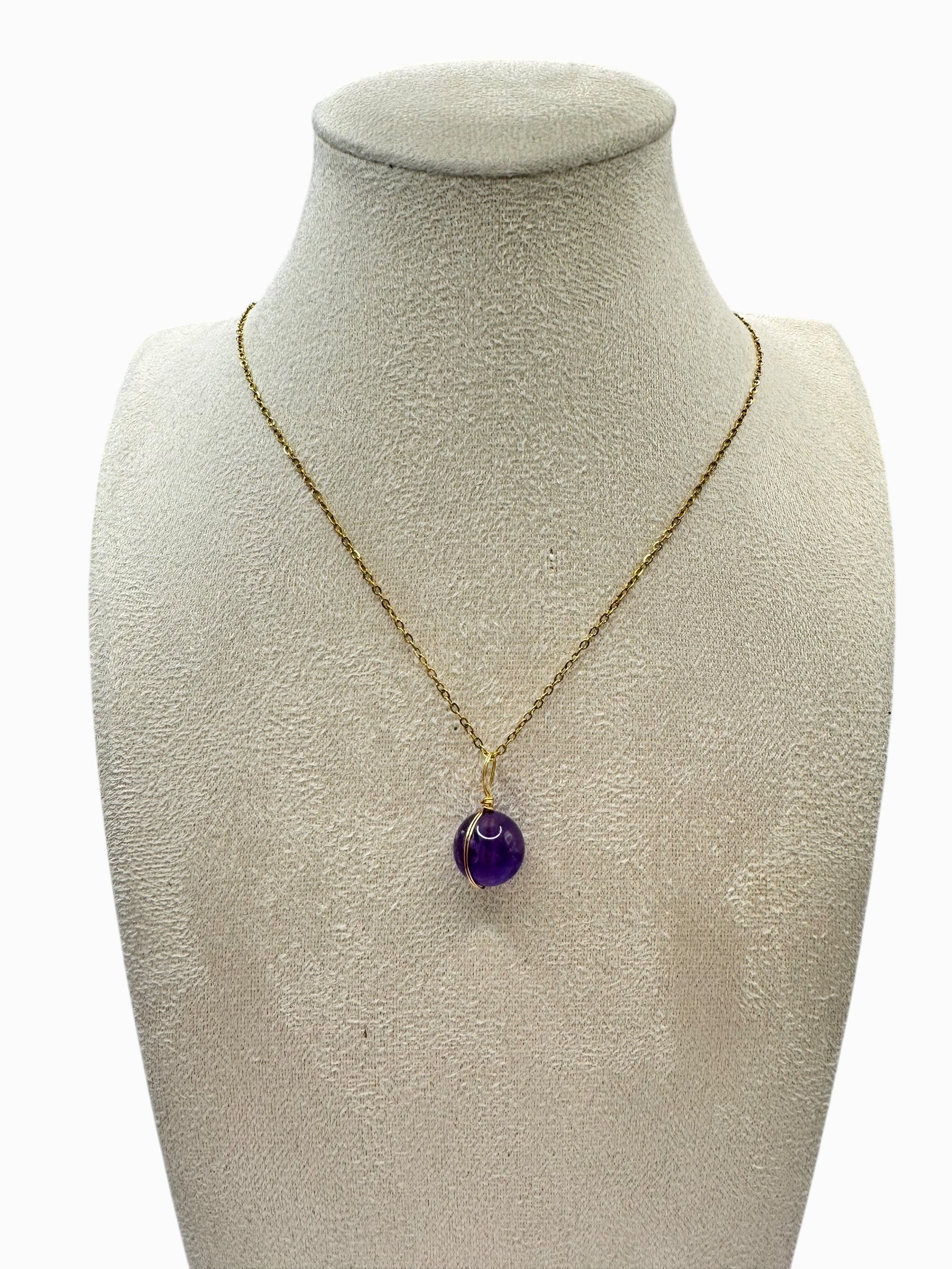dames amethist edelsteen ketting