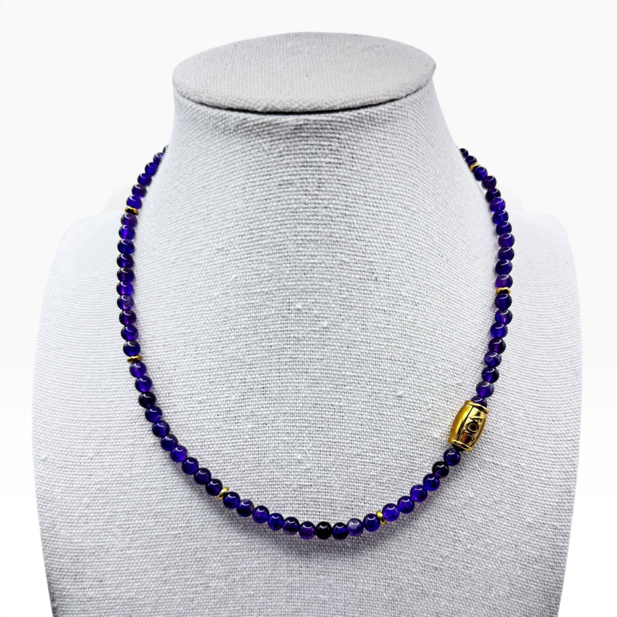 Amethist ketting 4mm goud