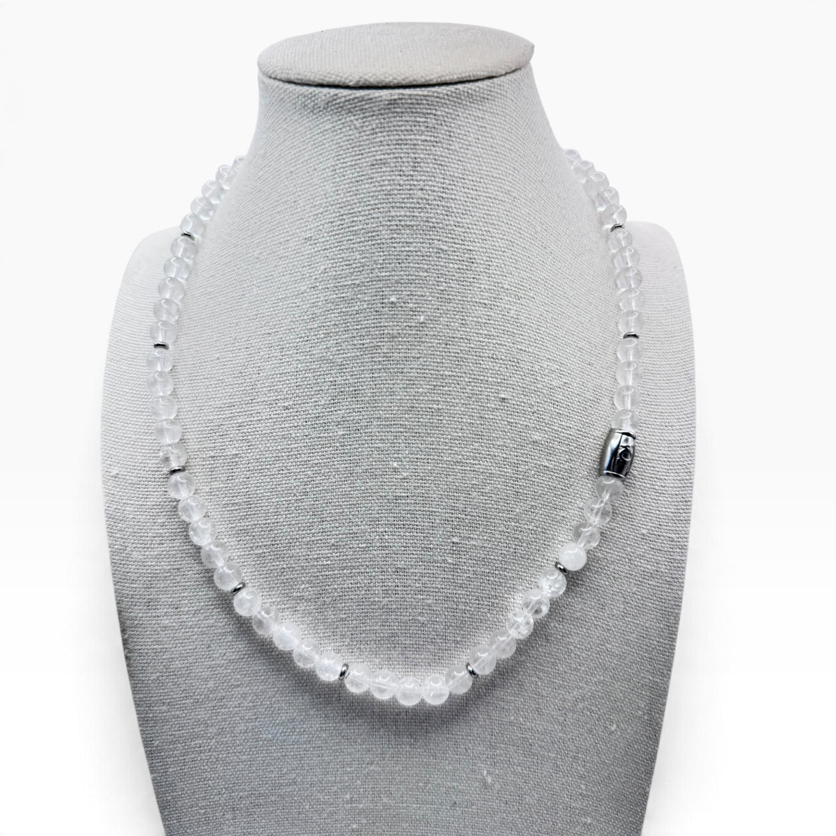 Bergkristal_ketting_6mm_zilver