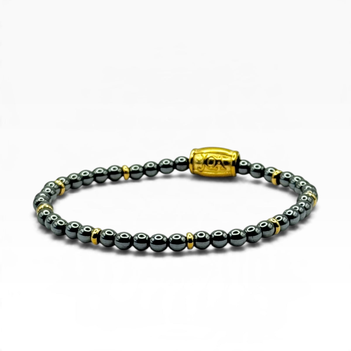 Hematiet armband 4mm goud