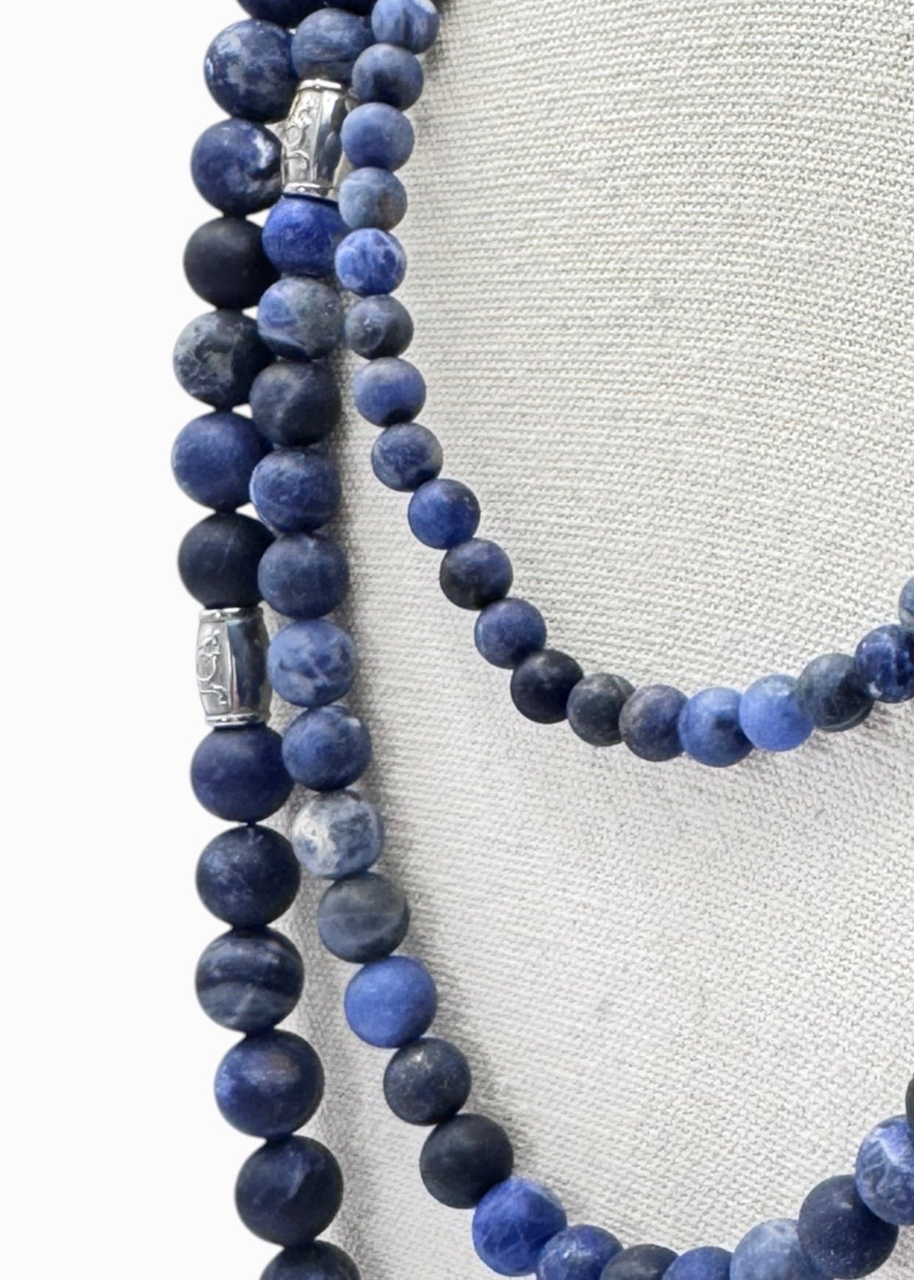 Edelsteenketting Sodaliet Mat