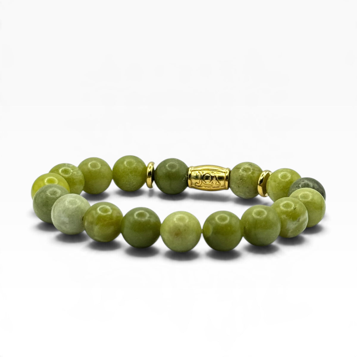 Jade armband 10mm goud