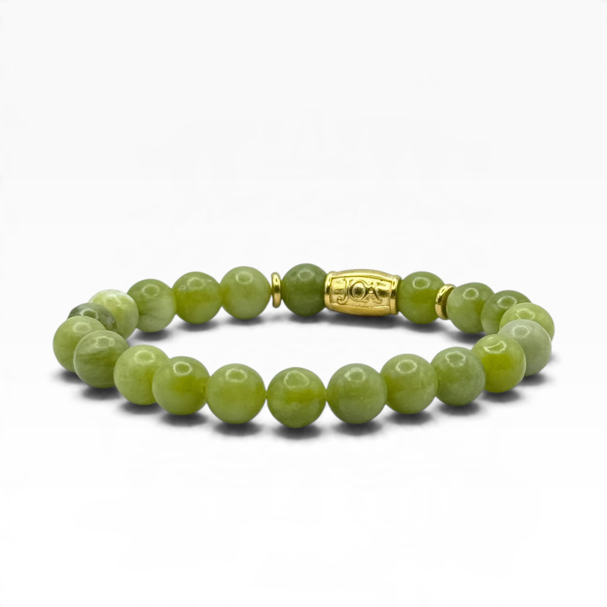 Jade armband 8mm goud