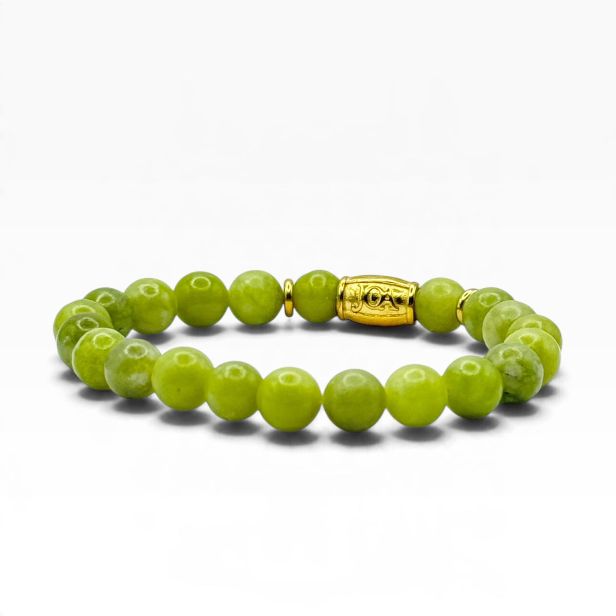 Jade armband goud 8mm