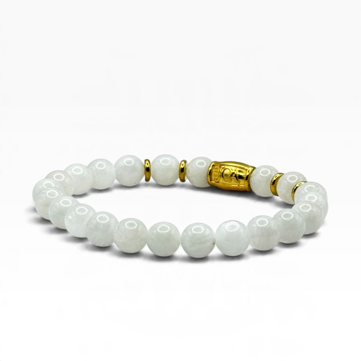 Maansteen armband goud 8mm
