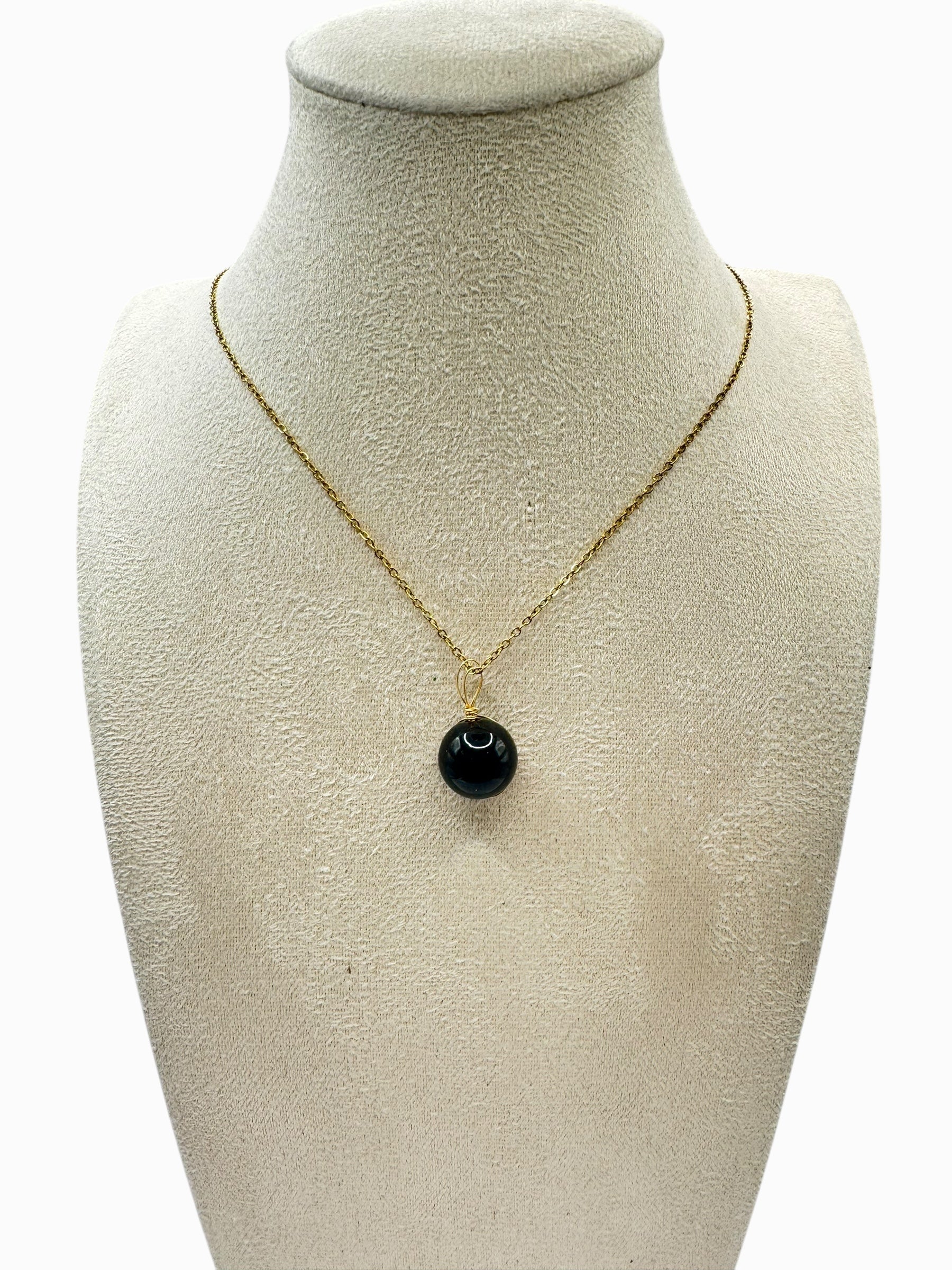 dames obsidiaan edelsteen ketting
