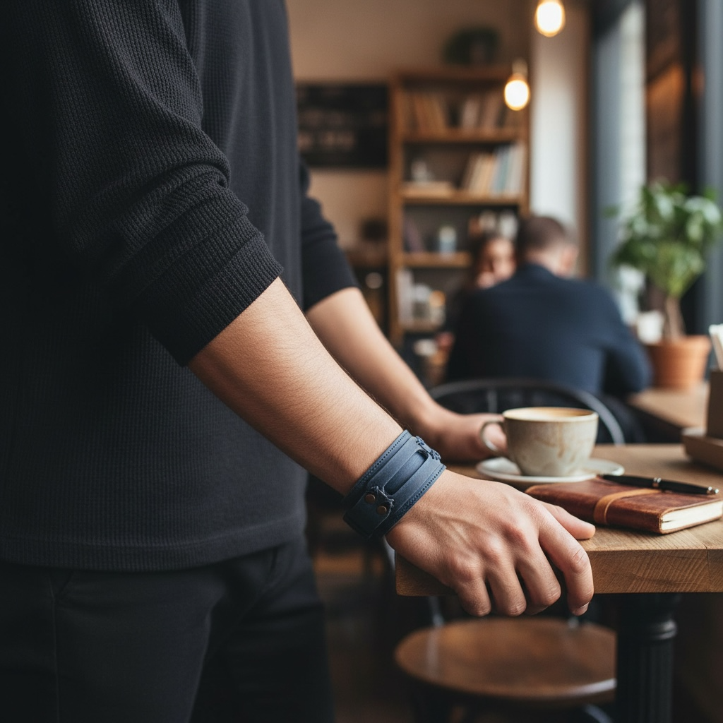 Lederen Armband met Druksluiting