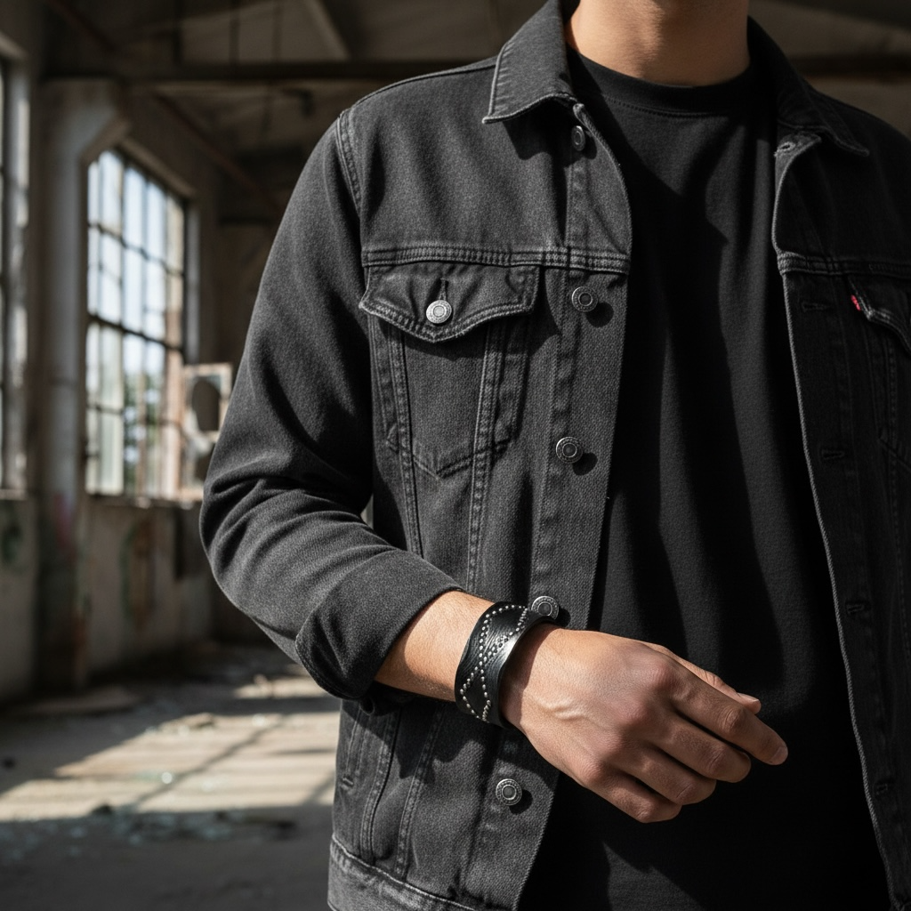 Leren Armband met Studs