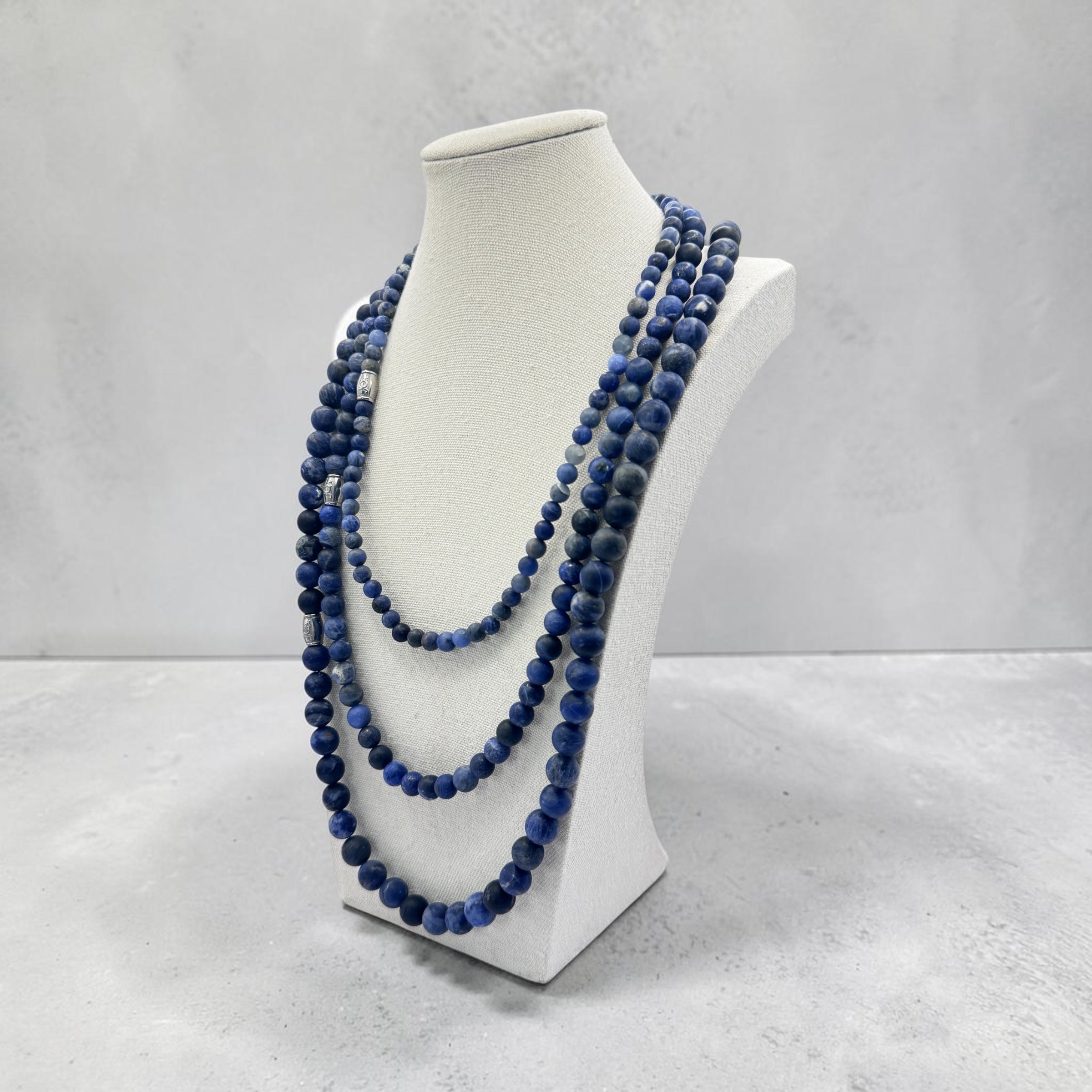 Edelsteenketting Sodaliet Mat