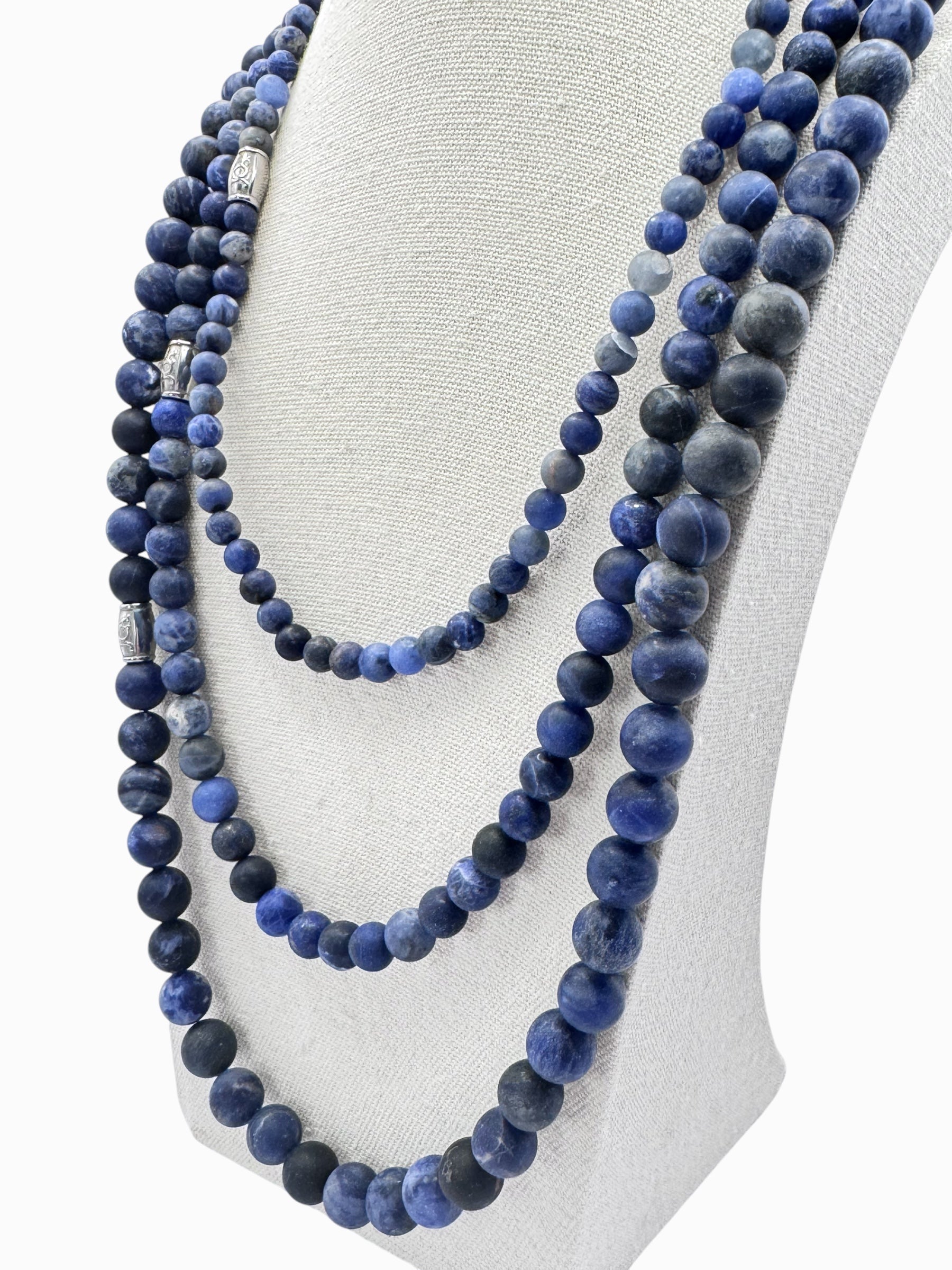 Edelsteenketting Sodaliet Mat