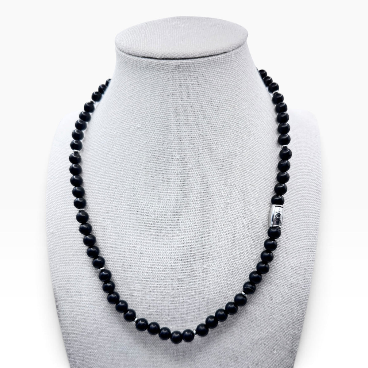 Shungiet ketting 6mm zilver