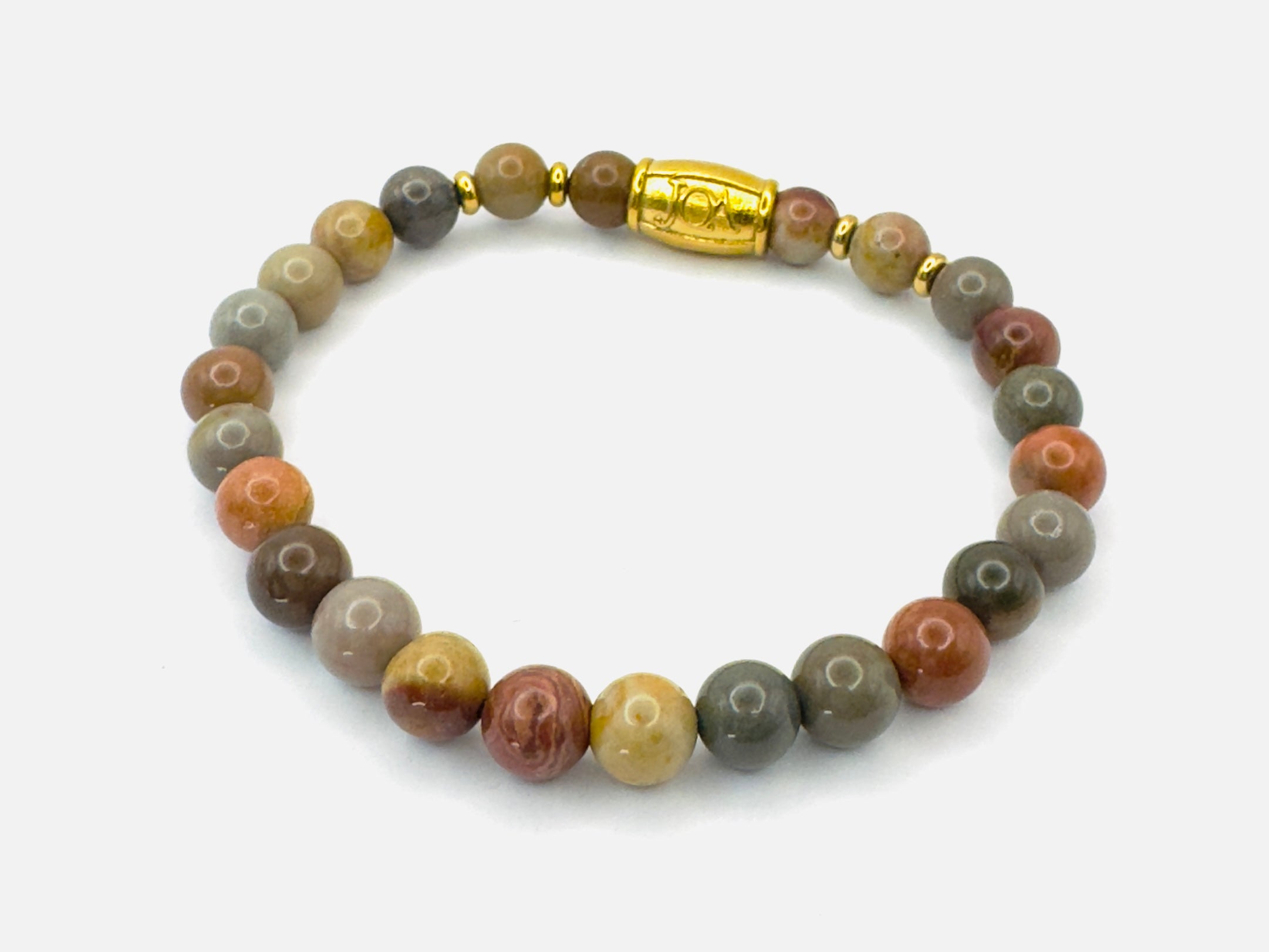 dames amerikaanse jaspis armband goud