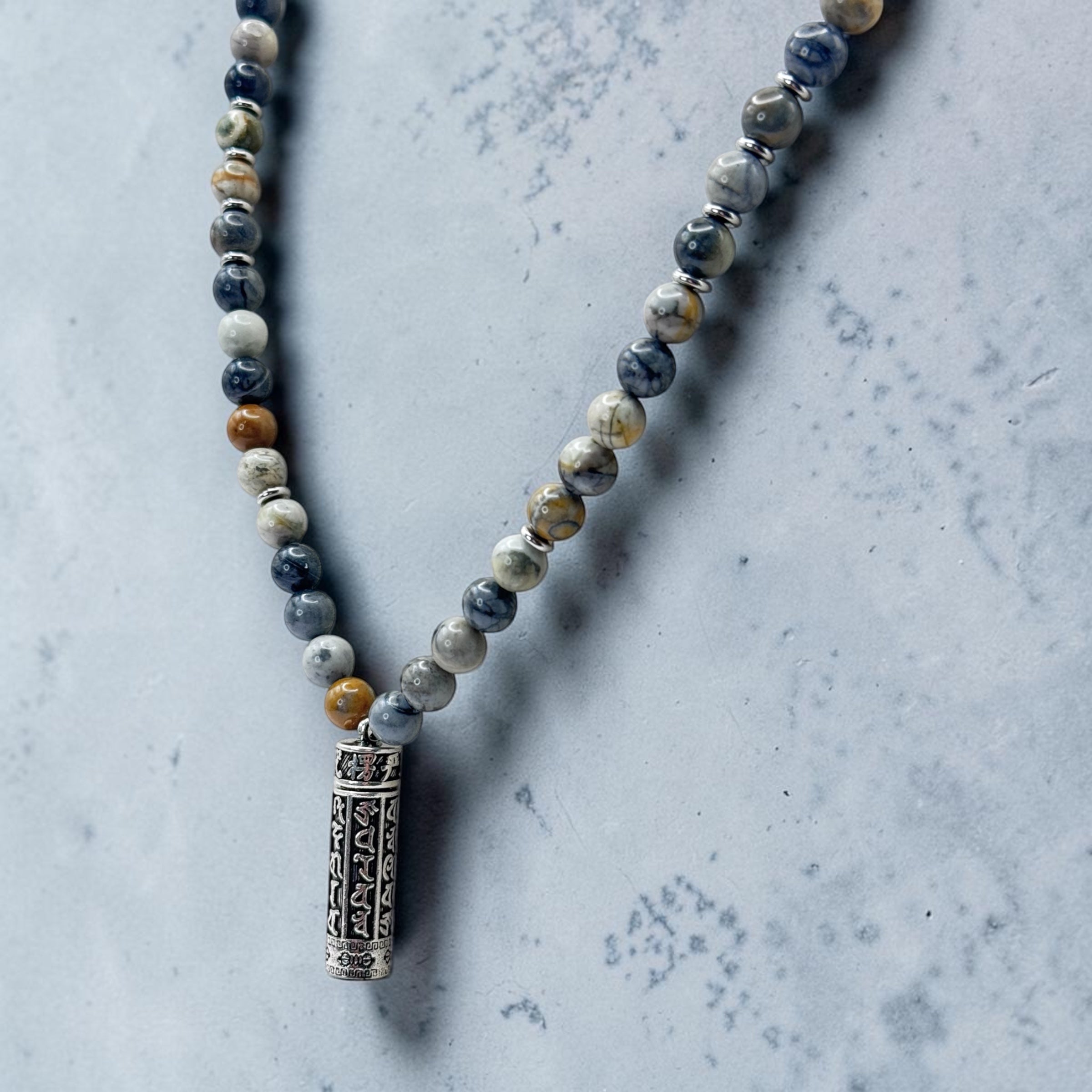 zwarte picasso jaspis festival ketting