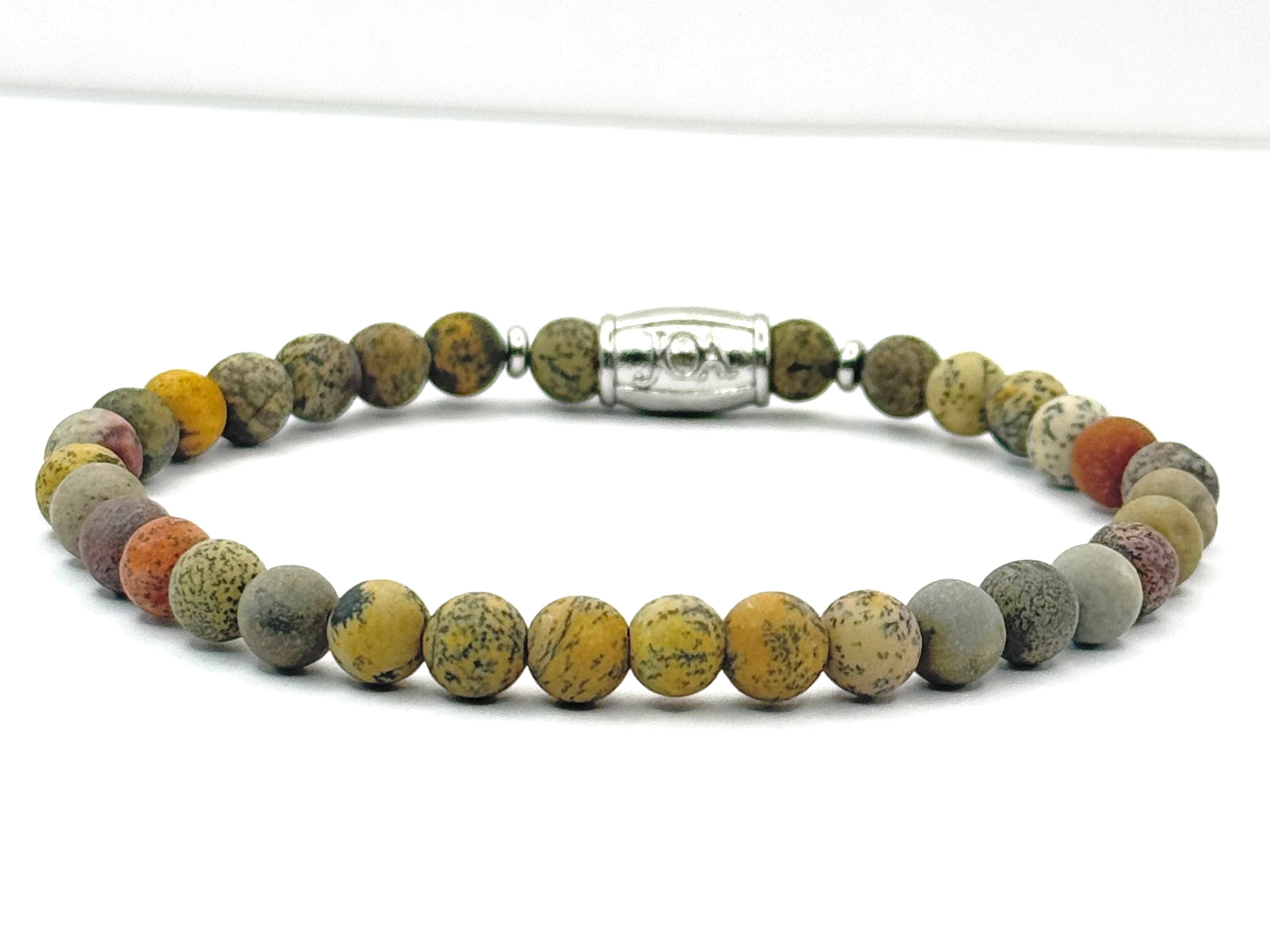 bruin spot jaspis edelsteen armband 6mm