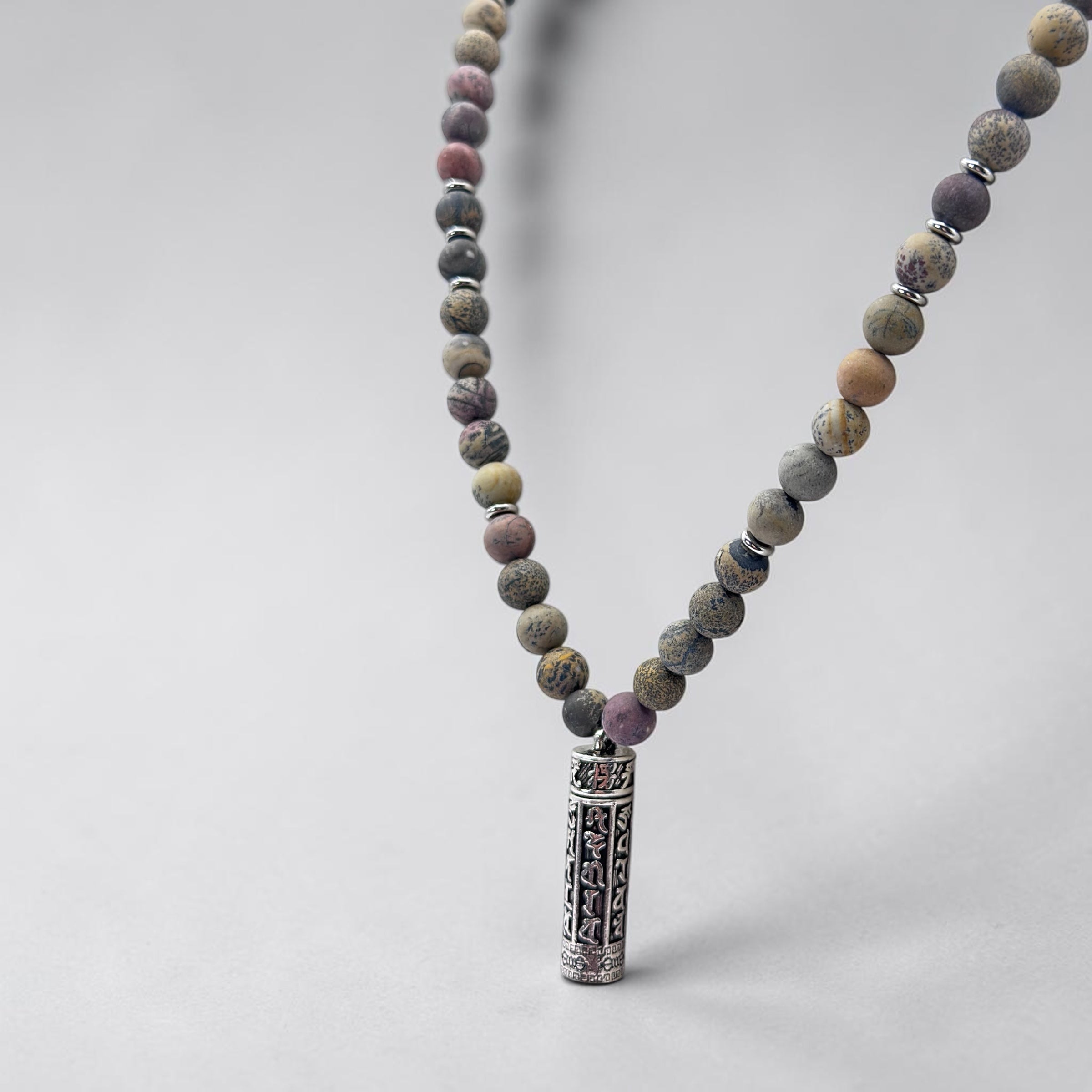 bruin spot jaspis festival ketting
