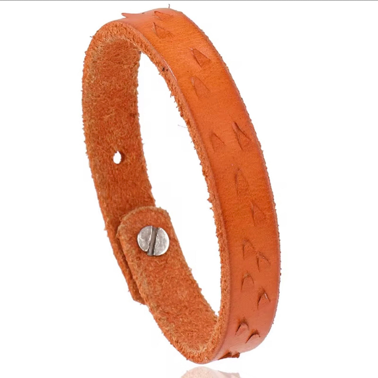 heren cognac leren armband