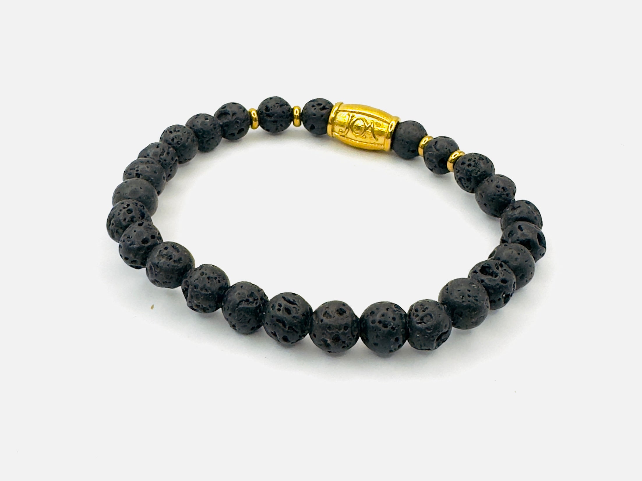 goud lavasteen armband goud
