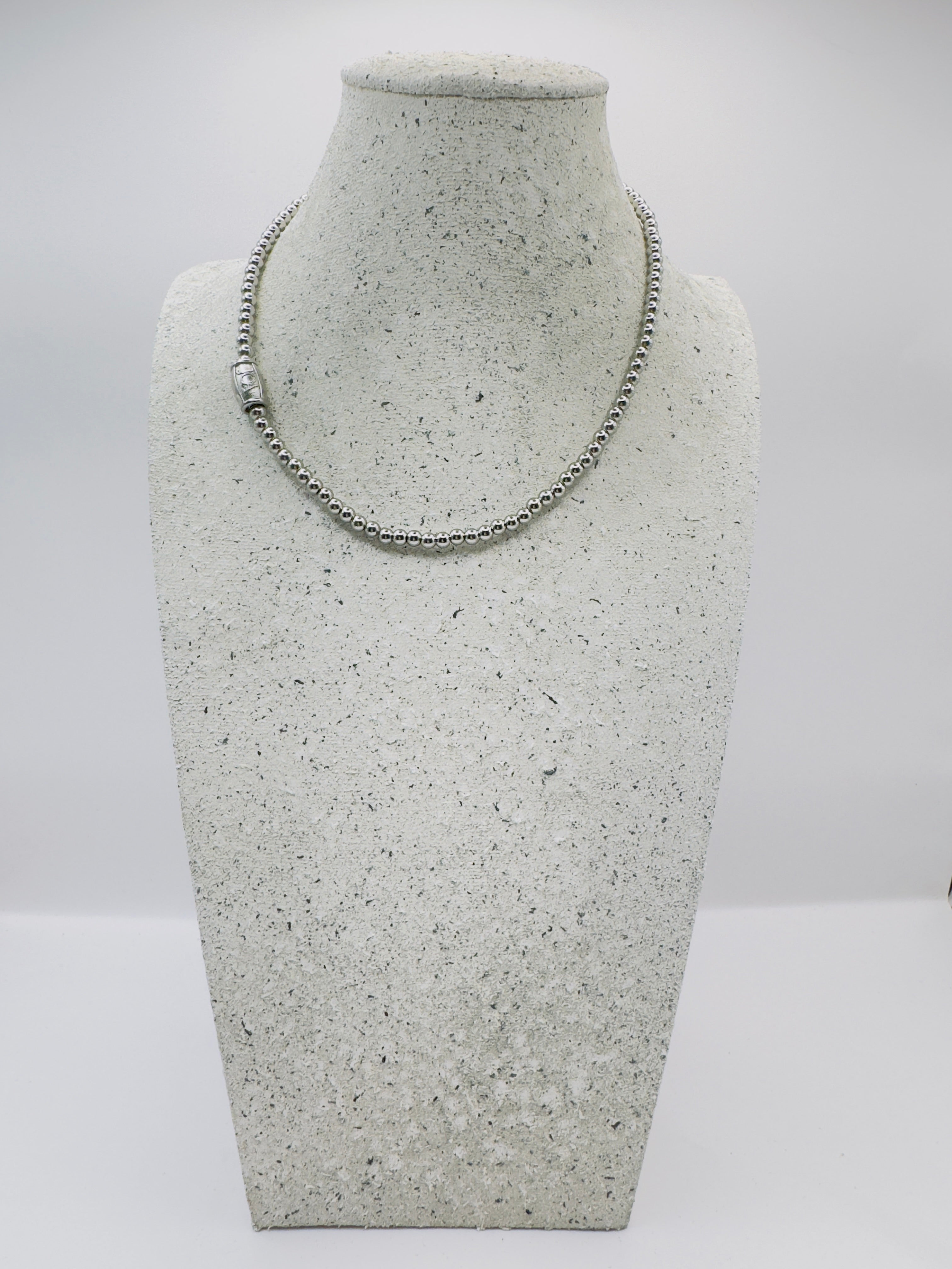 dames stainless steel zilveren ketting kort