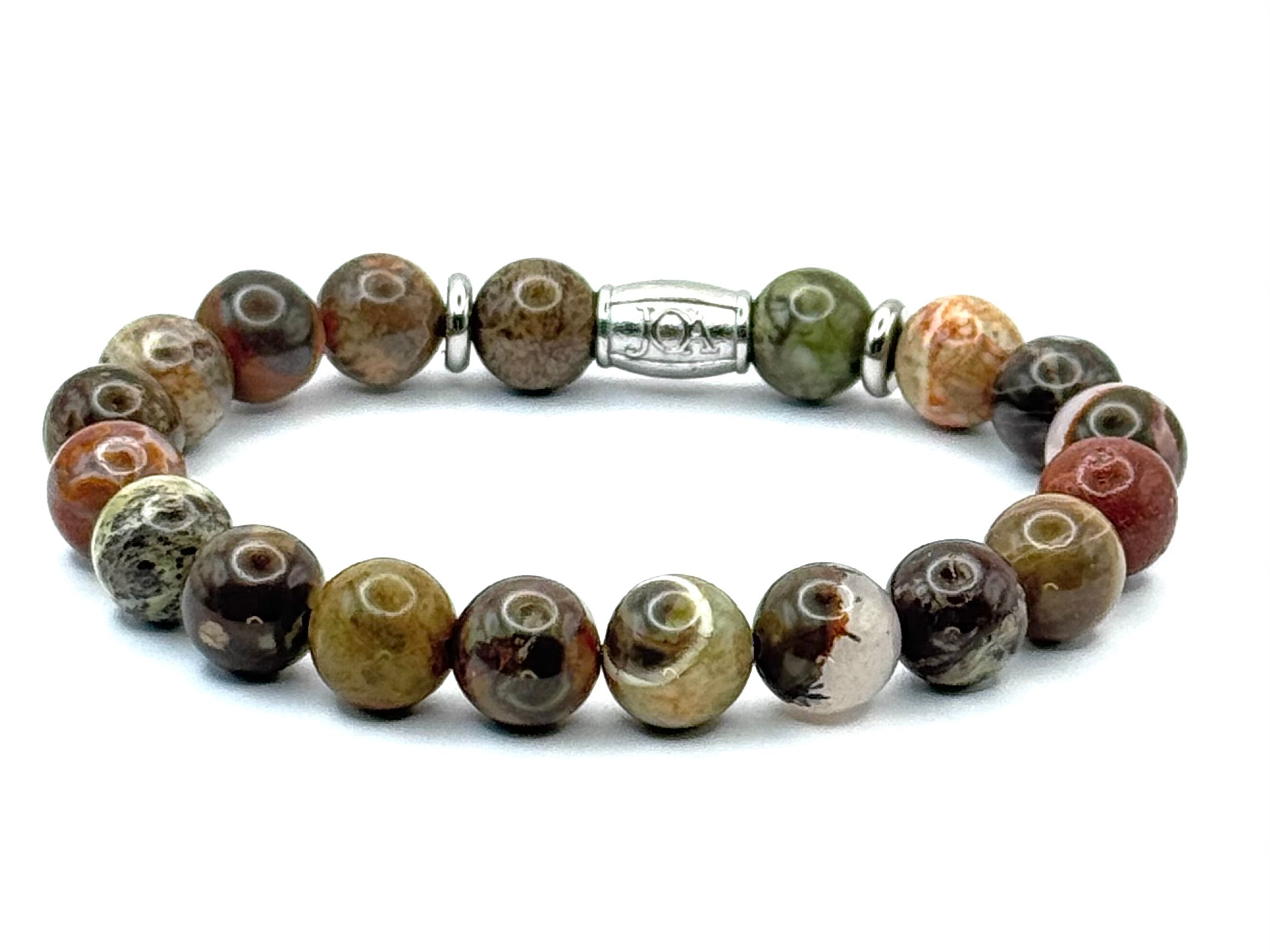 earth picasso jaspis edelstenen armband 10mm