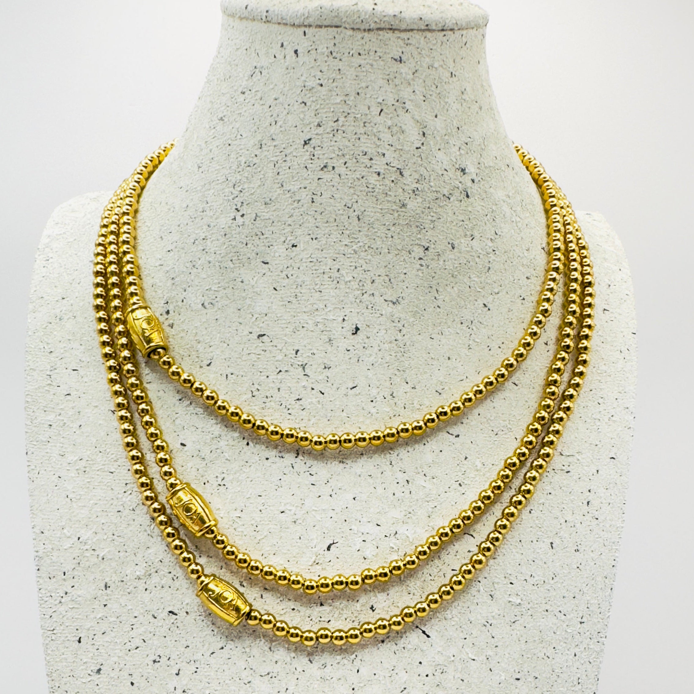 Dames gouden stainless steel kettingen set