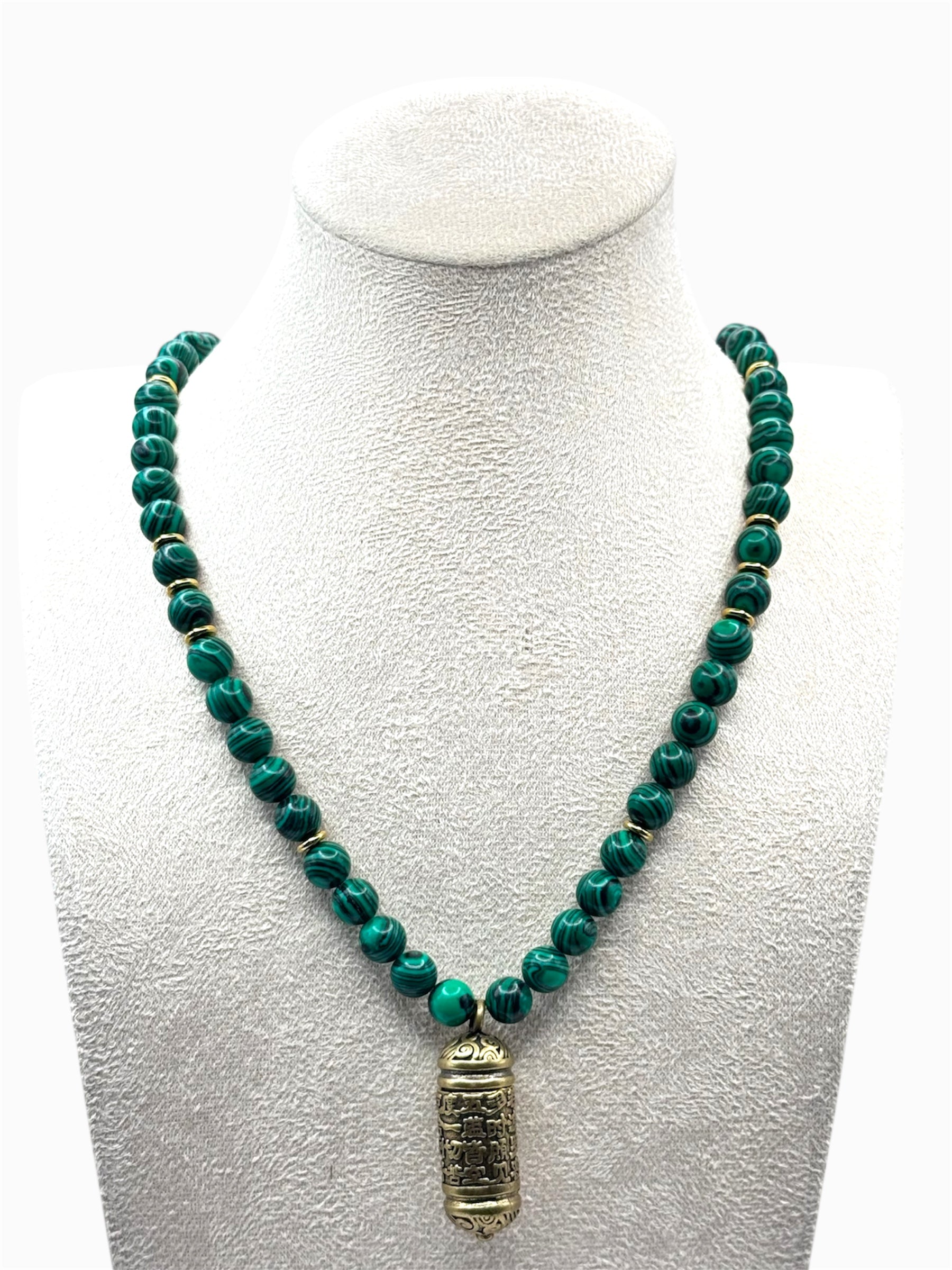 groen malachiet festival ketting, maakt jouw festival outfit compleet