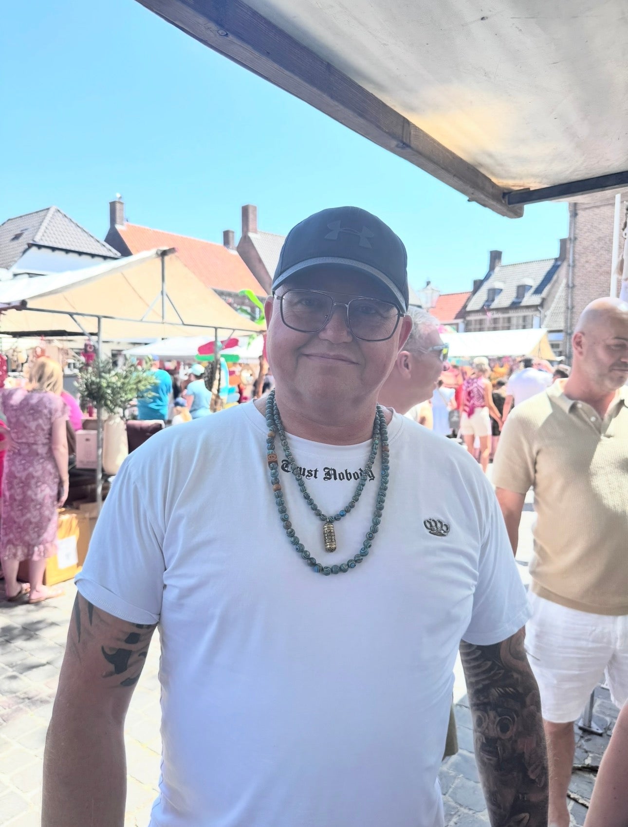 happy customer blauwe malachiet edelsteen festival heren ketting