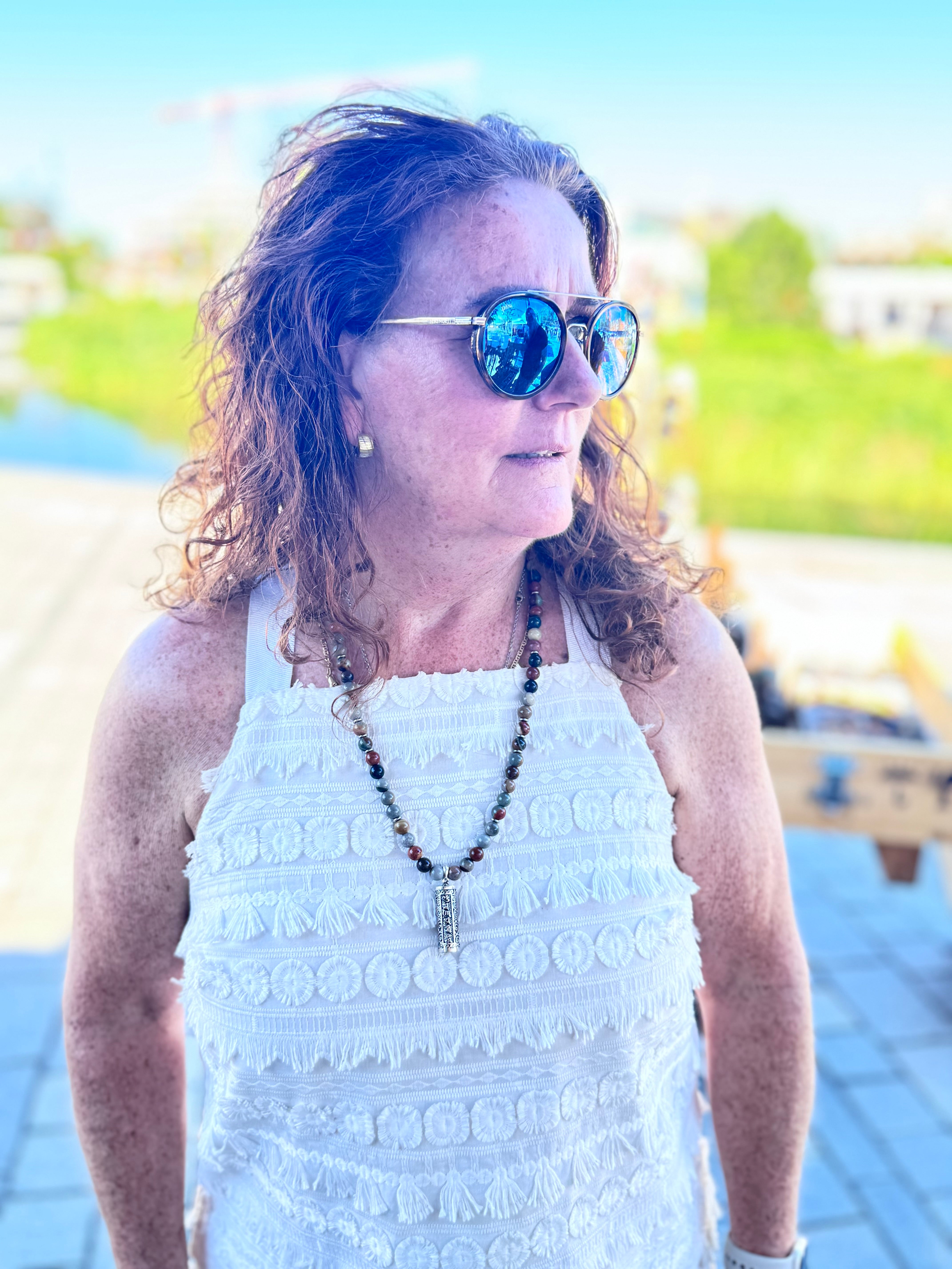 happy customer amerikaanse jaspis edelsteen festival ketting dames