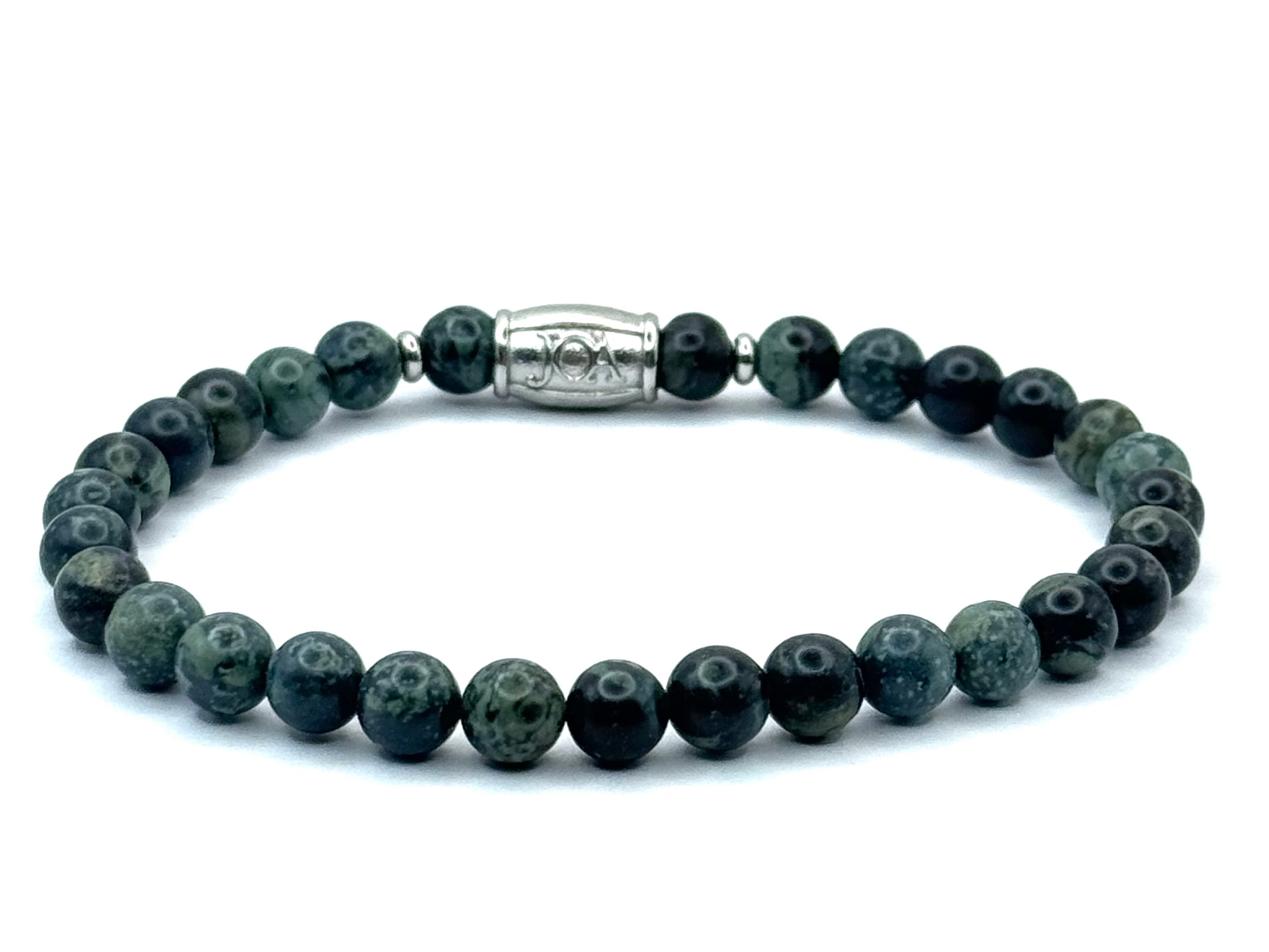 kambaba jaspis edelsteen armband zilver 6mm