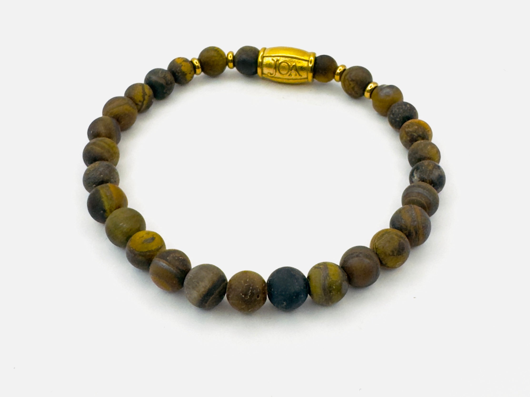 dames lavasteen armband goud