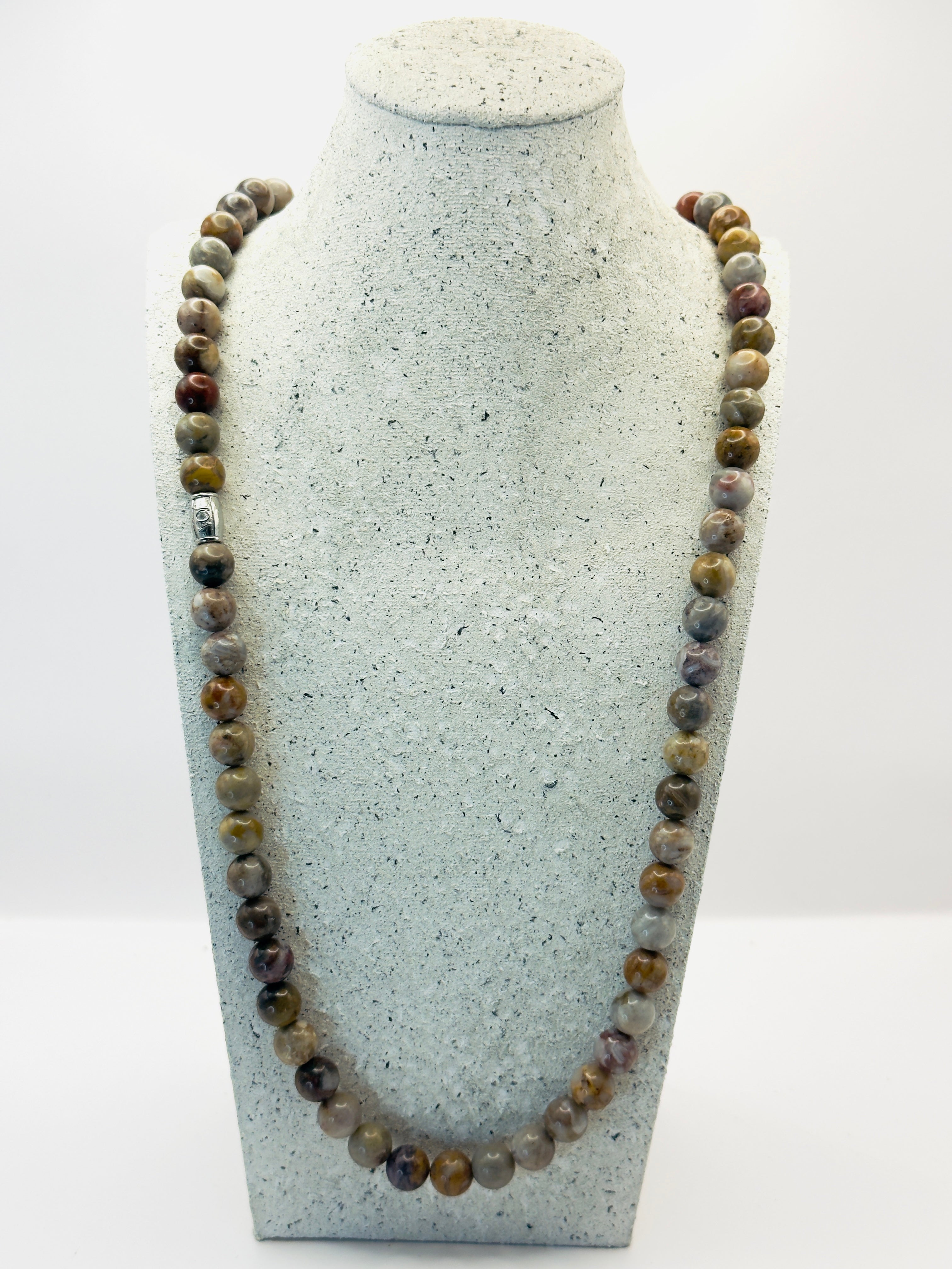 licht jaspis ketting 80cm