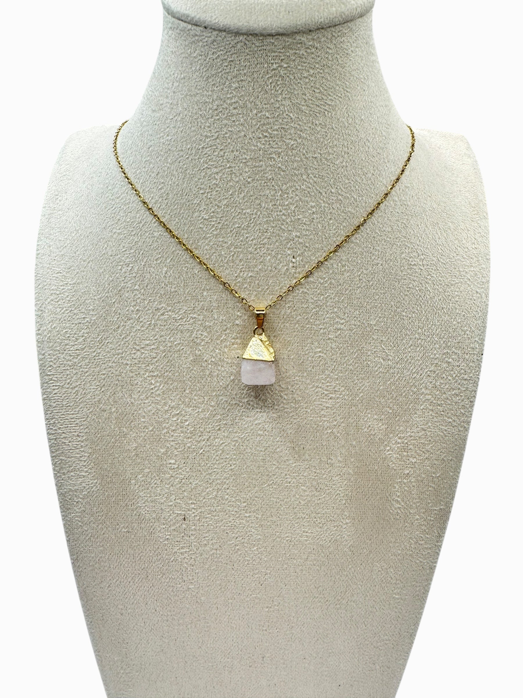 dames rozenkwarts edelsteen ketting maand steen oktober