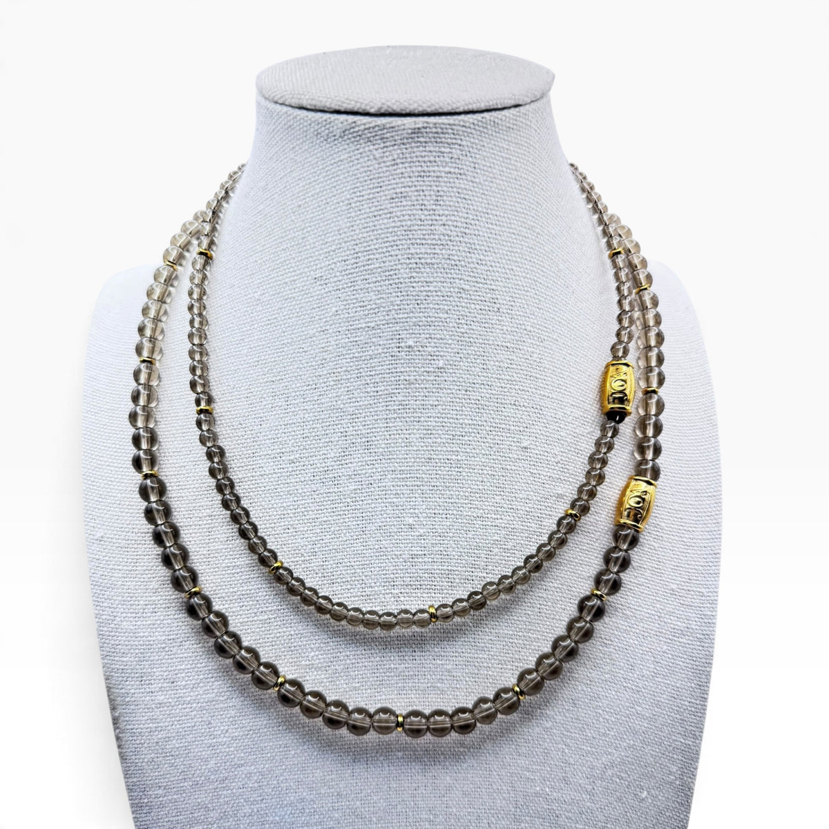 rookkwarts ketting set goud