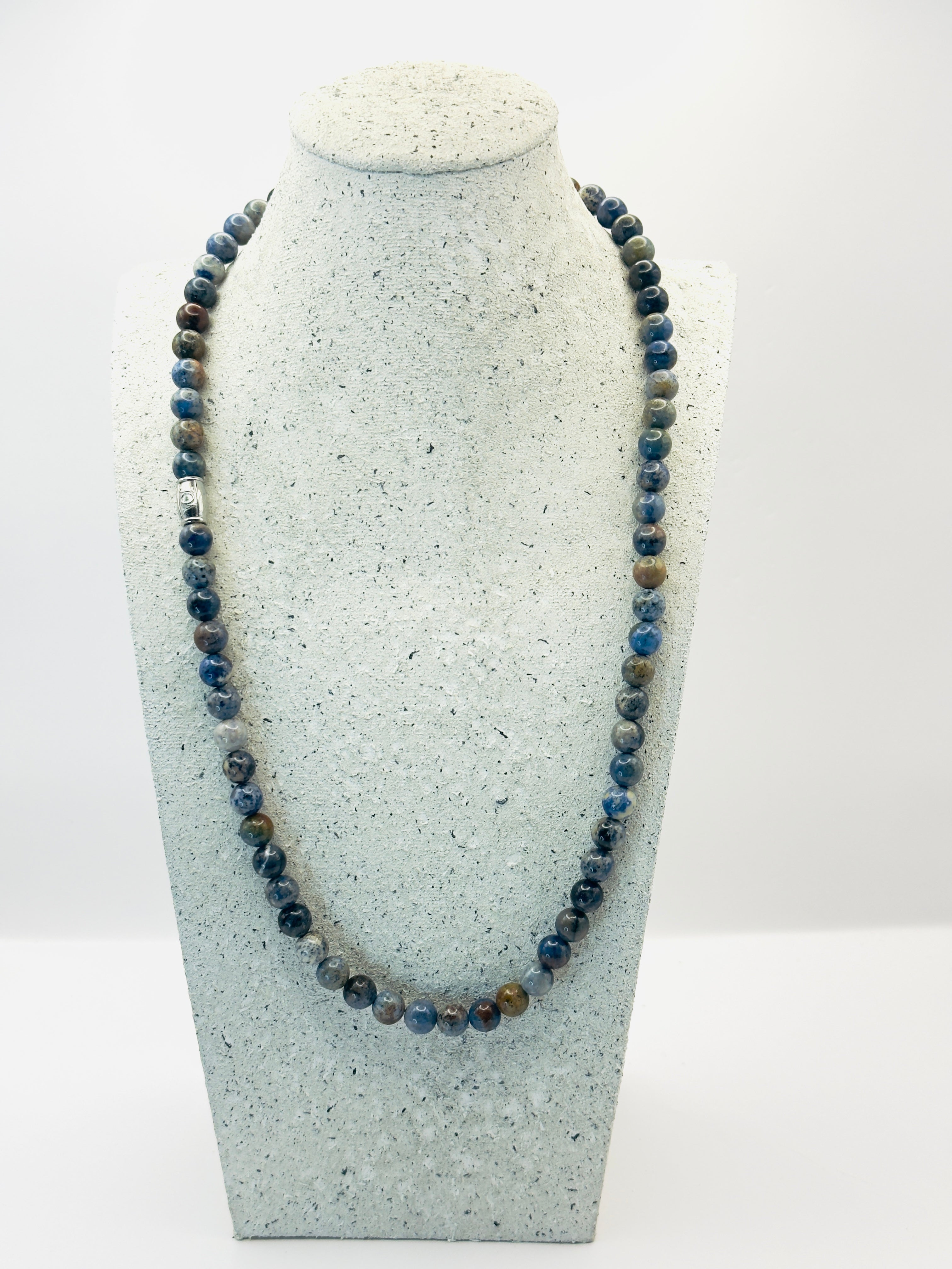 heren sodaliet edelsteen ketting 60cm