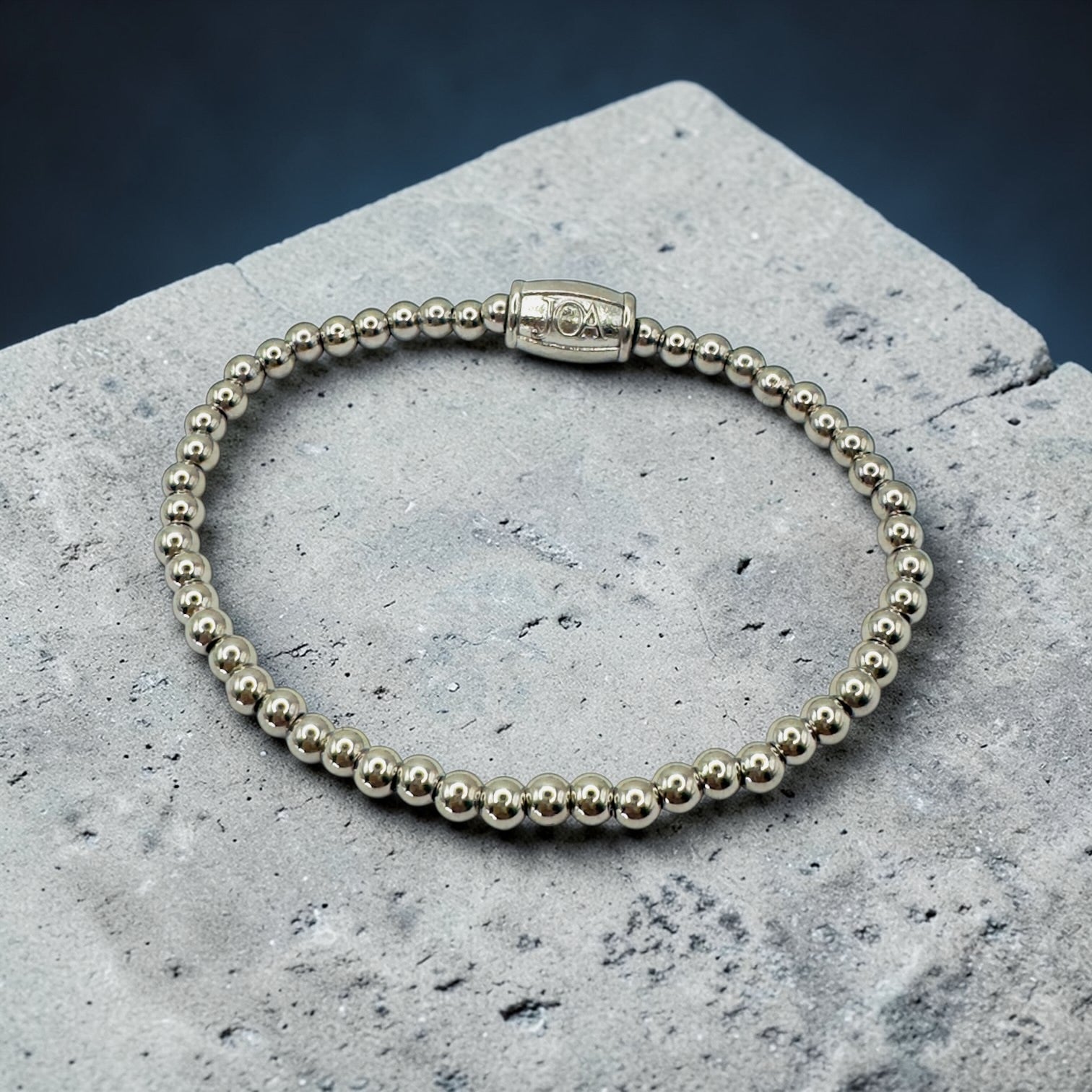 Stainless steel zilveren armband elastisch
